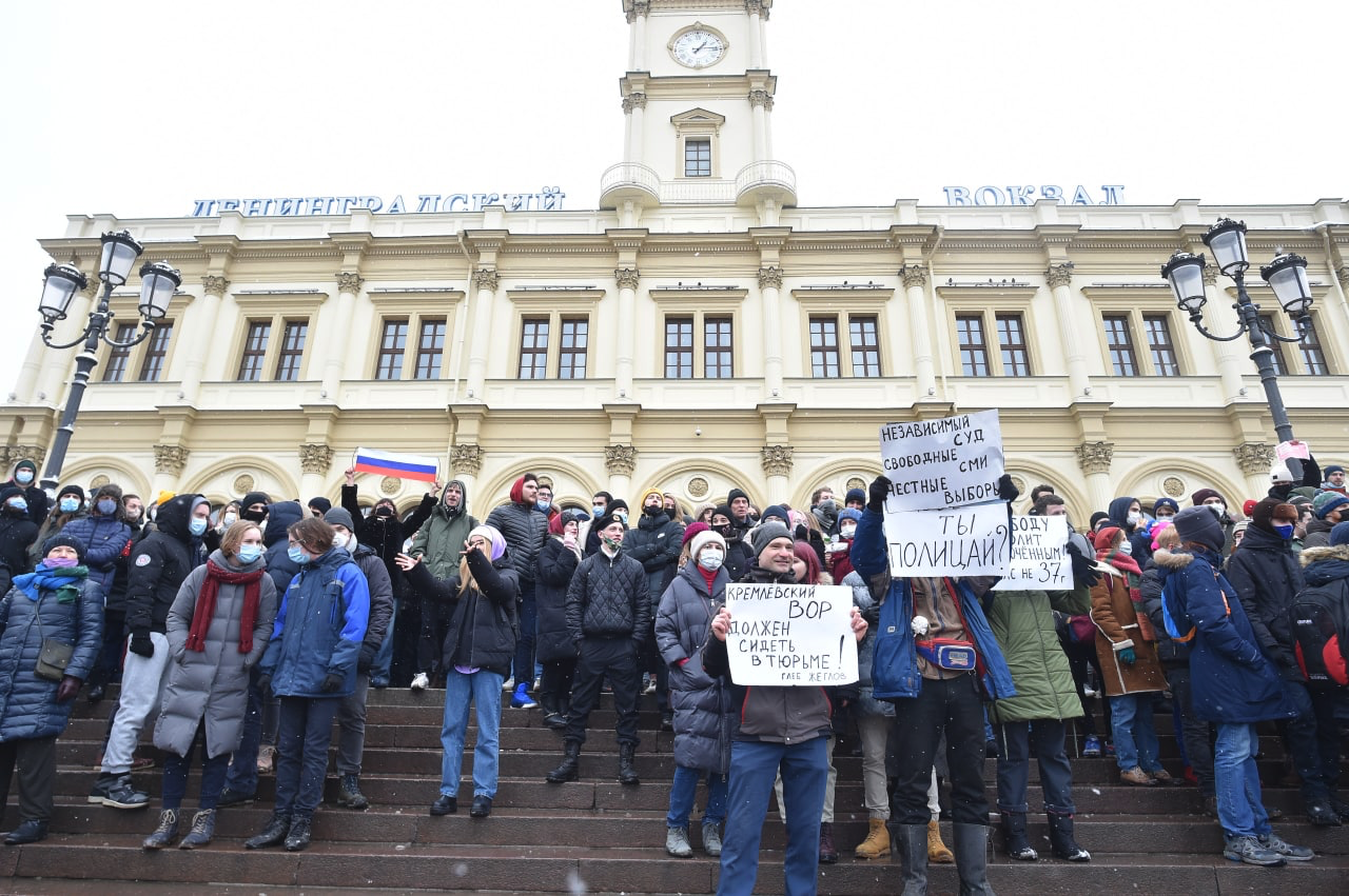 2) January 31. Protests in Russia - news, Politics, Rally, Russia, Protest, Detention, Siloviki, Riot police, Alexey Navalny, Vladimir Putin, Video, Longpost, Negative