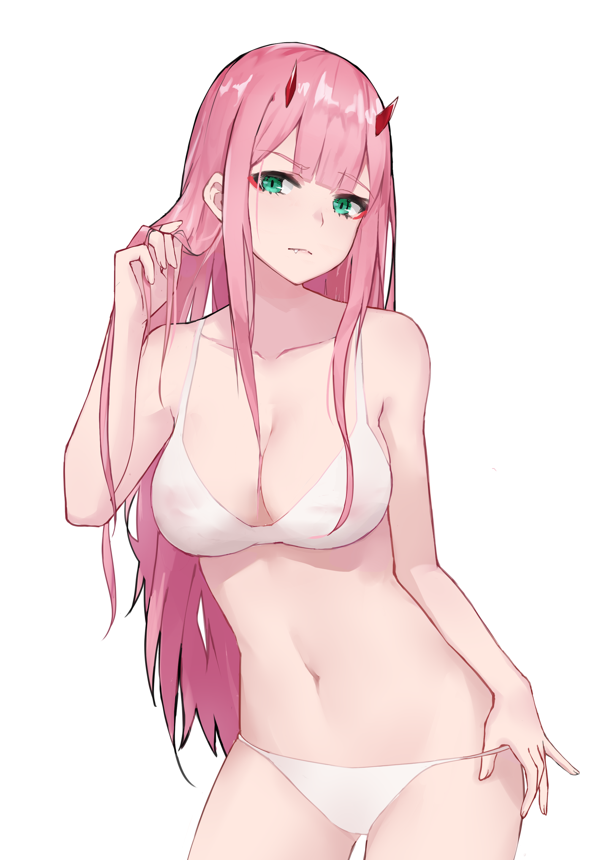 How beautiful) - NSFW, Darling in the Franxx, Anime, Girls, Longpost, Zero two, Anime art