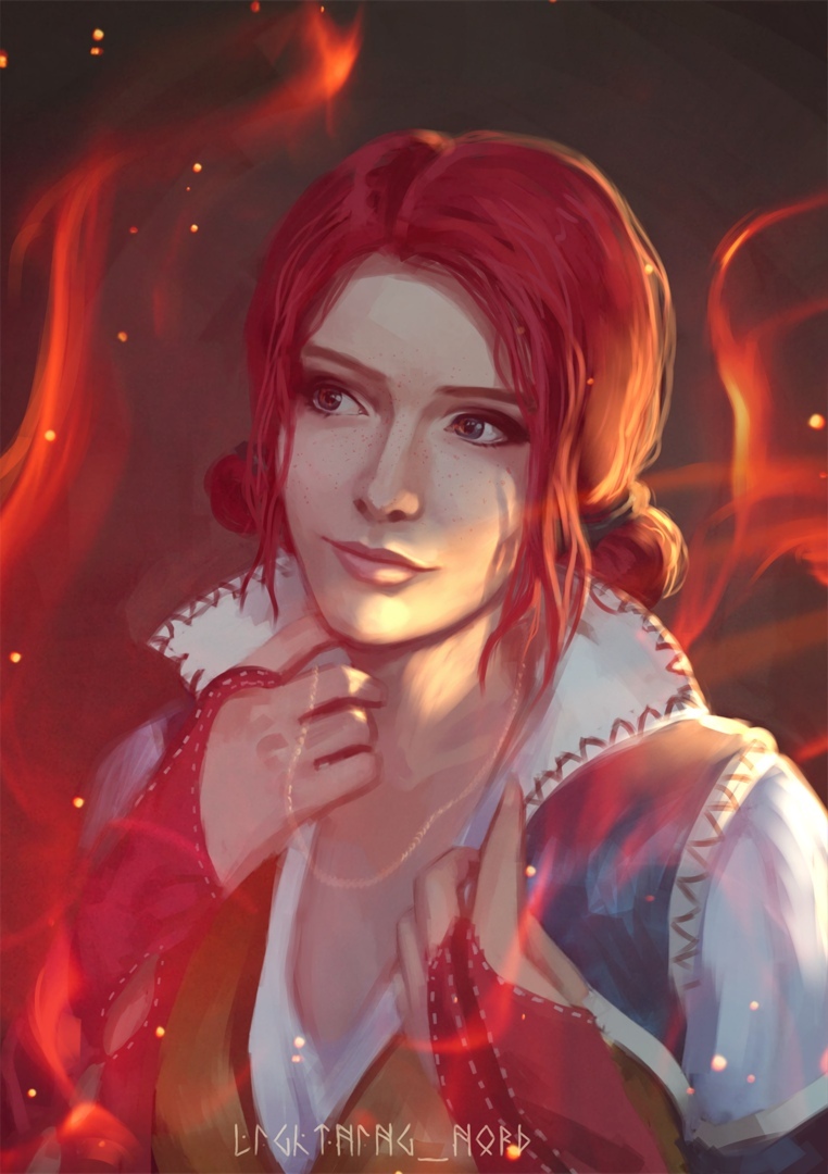 Triss-Maria - Witcher, The Witcher 3: Wild Hunt, Triss Merigold, Art, Girls, Lightning_nord