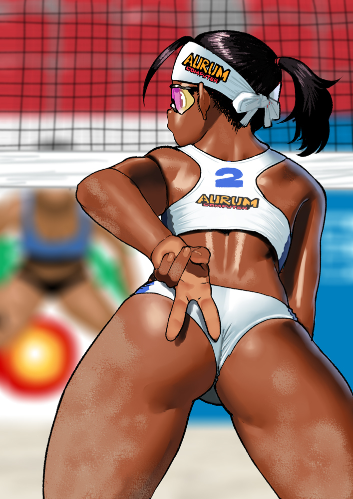 Arung Samudra - NSFW, Strong girl, Art, Muscleart, Sports girls, Swimsuit, Breast, Booty, Original character, Cessa Lafaliqa, Longpost