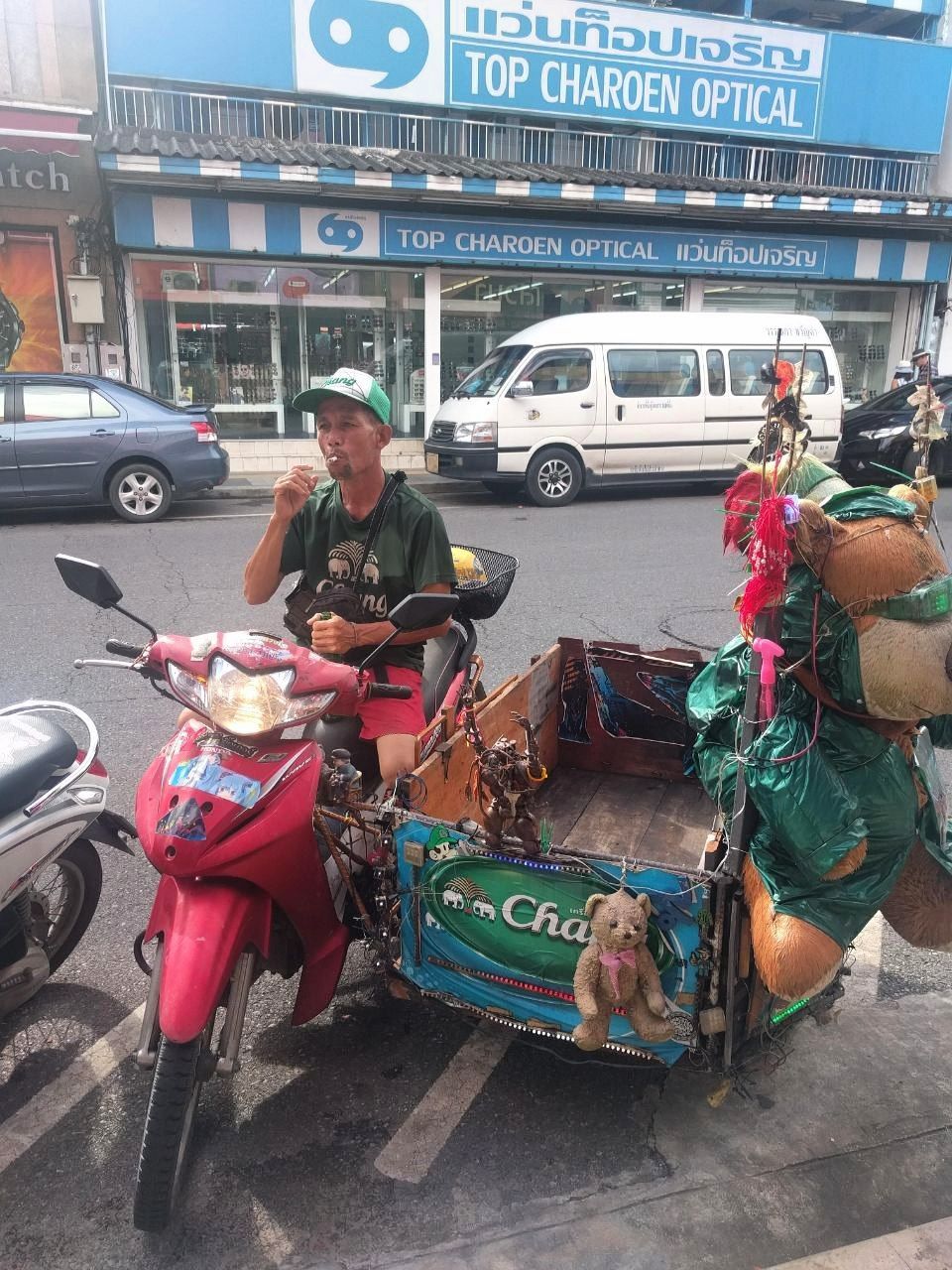 Chang-man and his Changmobile - My, Thailand, Phuket, Beer, Chang, Moped, Brands, Longpost