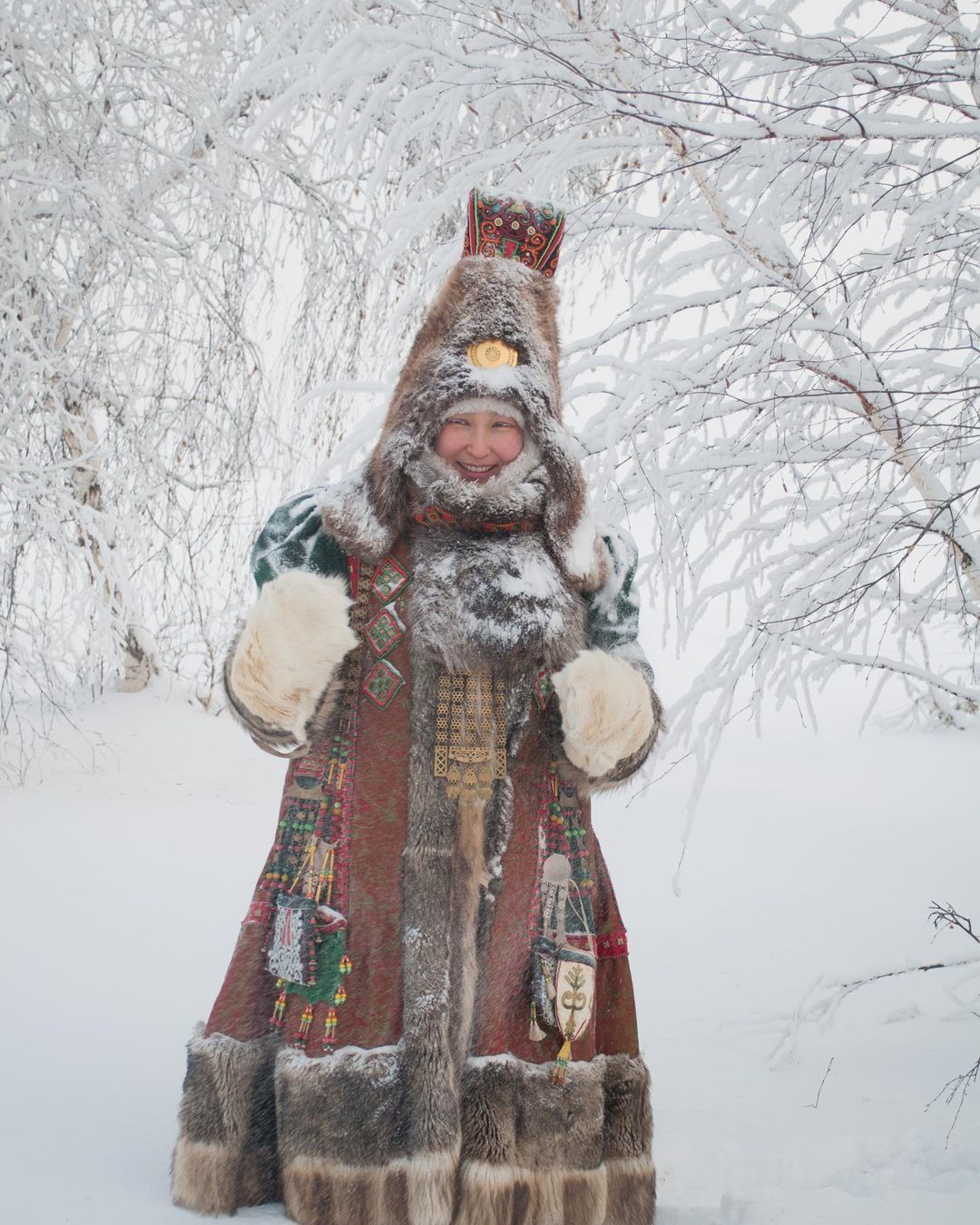 Winter Yakut outfit - National costumes, Yakutia, Winter clothing, Women, Video, Longpost