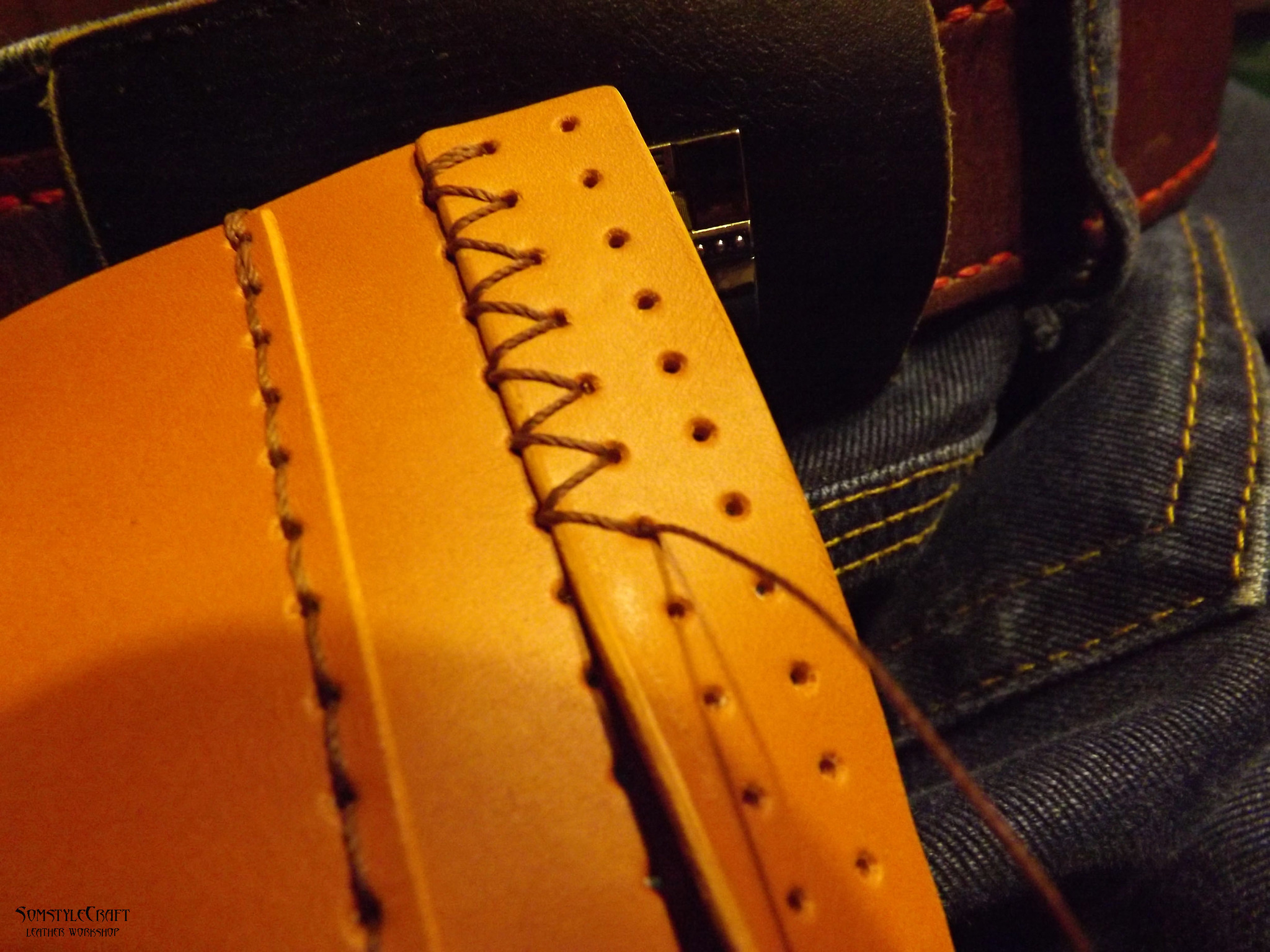 Belt bag pattern from Tony - My, Video, Longpost, Leather products, Needlework with process, Сумка, Leather