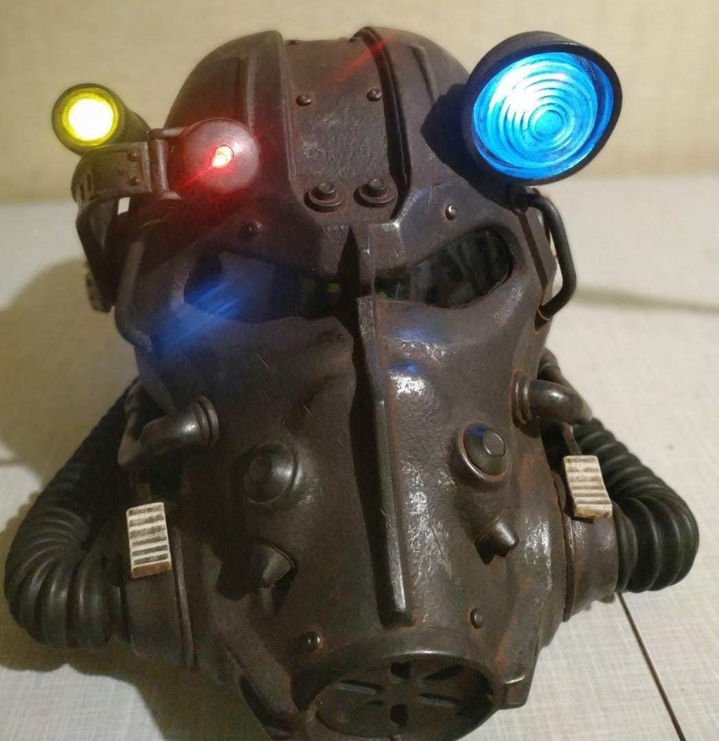 Power armor helmet t60b (Fallout4) - My, Fallout, Power armor, Cosplay, Handmade, Needlework without process, Longpost, Fallout 4