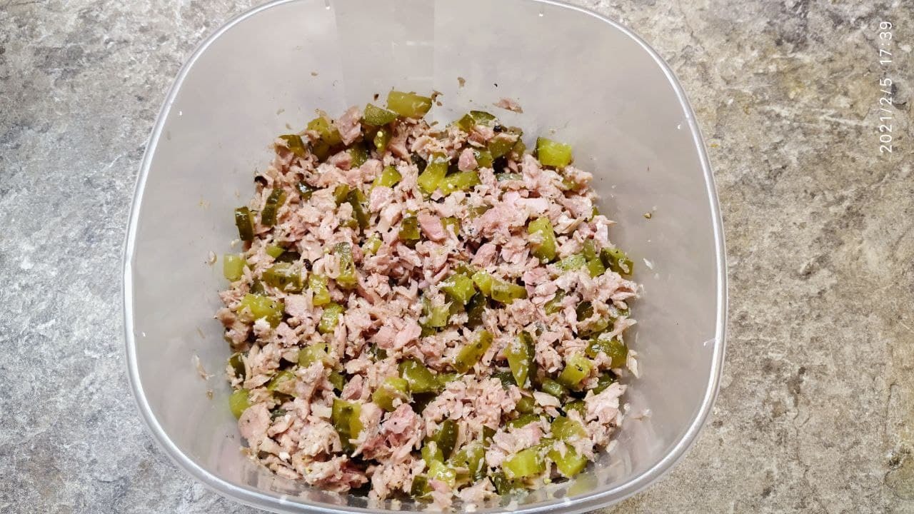 Canned Tuna Mimosa (Low Calorie) - My, Salad, Recipe, Longpost, Cooking, Mimosa salad