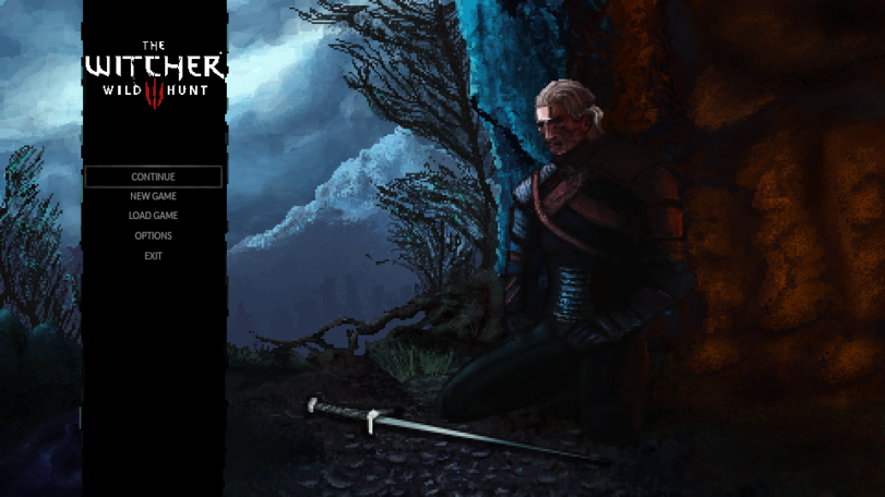 Pixel Art based on The Witcher - Witcher, The Witcher 3: Wild Hunt, Geralt of Rivia, Hare, Art, Pixel Art