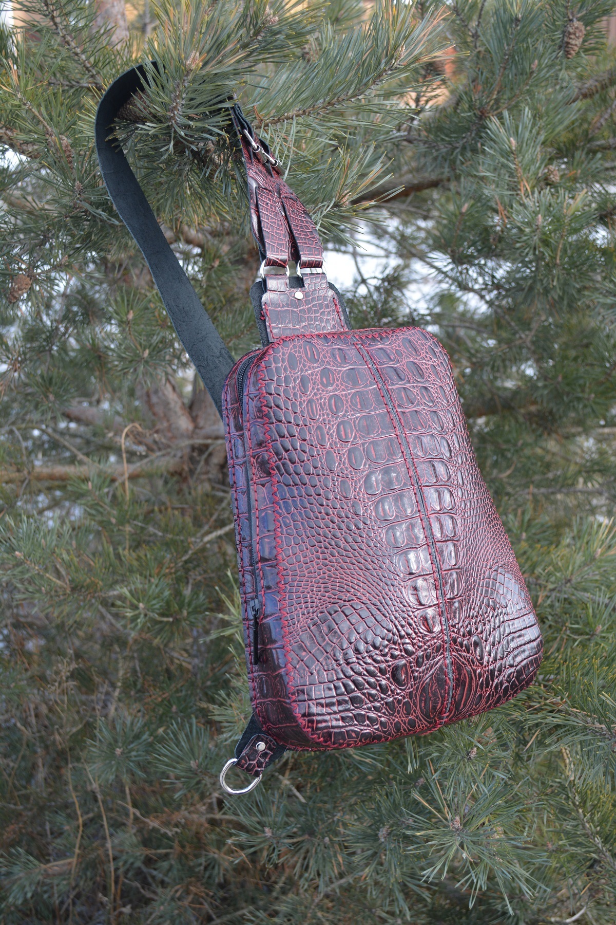 Backpack for summer - My, Handmade, Leather products, Leather, Backpack, Sling, With your own hands, Longpost, Needlework with process