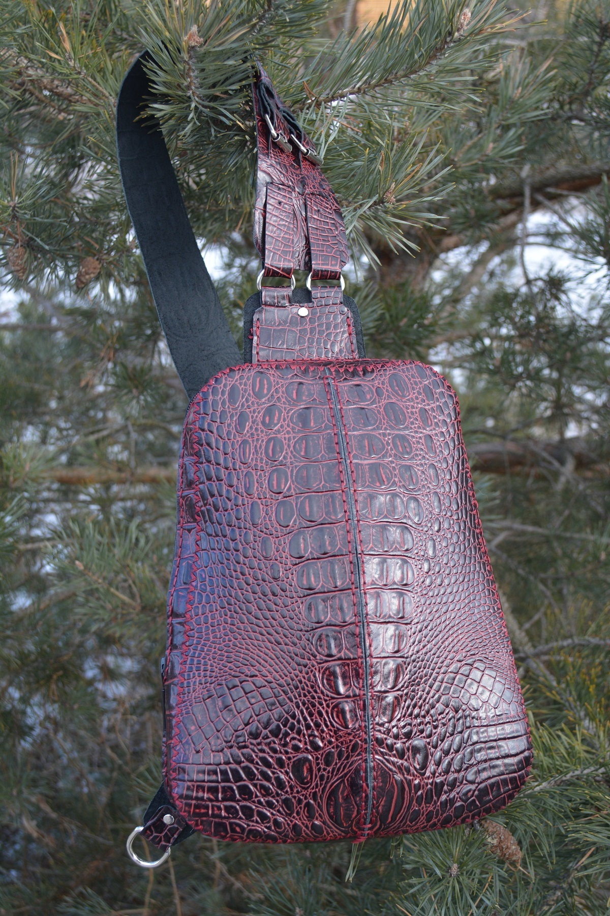 Backpack for summer - My, Handmade, Leather products, Leather, Backpack, Sling, With your own hands, Longpost, Needlework with process