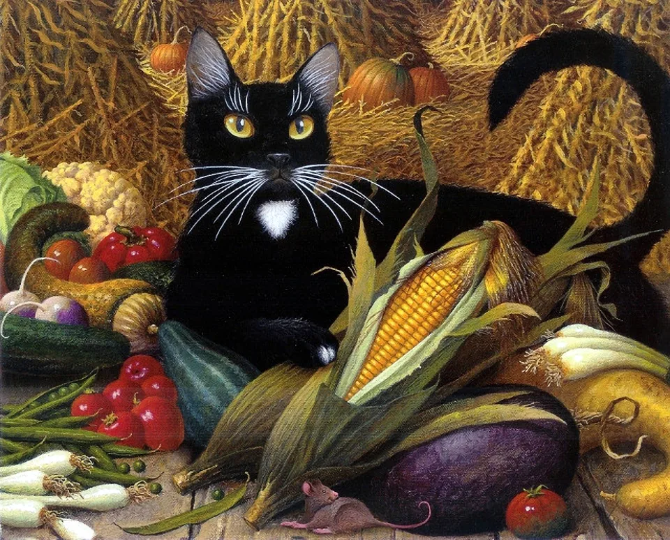 The most awesome artist) - cat, Painting, Artist, Longpost