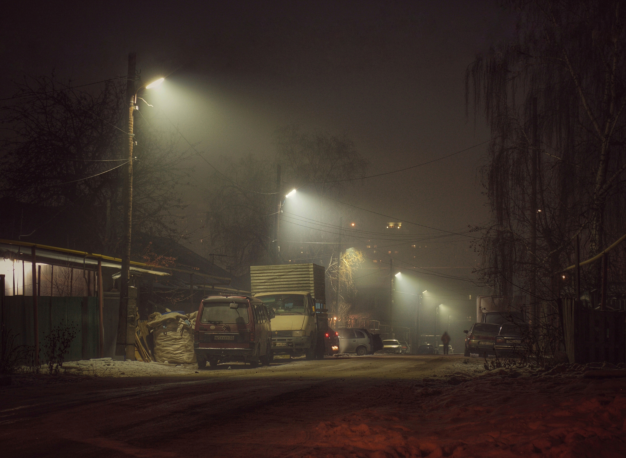 Вечер в частном секторе - Моё, Фотография, Ночь, Улица, Фонарь, Эстетика ебеней