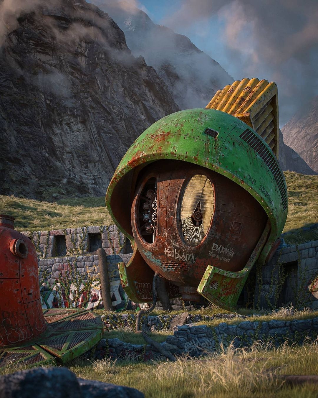 Marvin the Martian - Art, 3D, Looney tunes, Post apocalypse, Filip Hodas