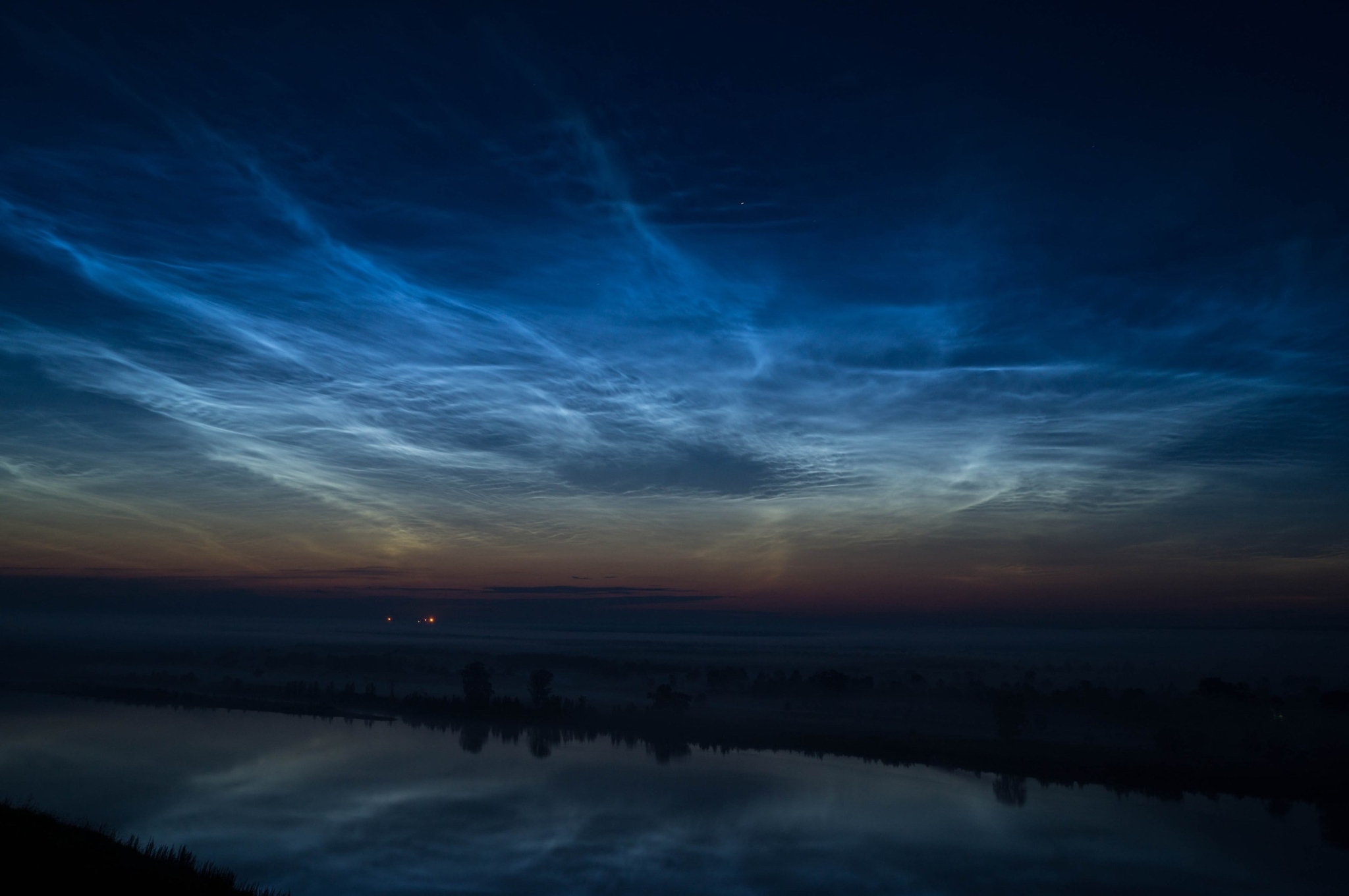 Summer nights - My, Night shooting, The photo, Noctilucent clouds