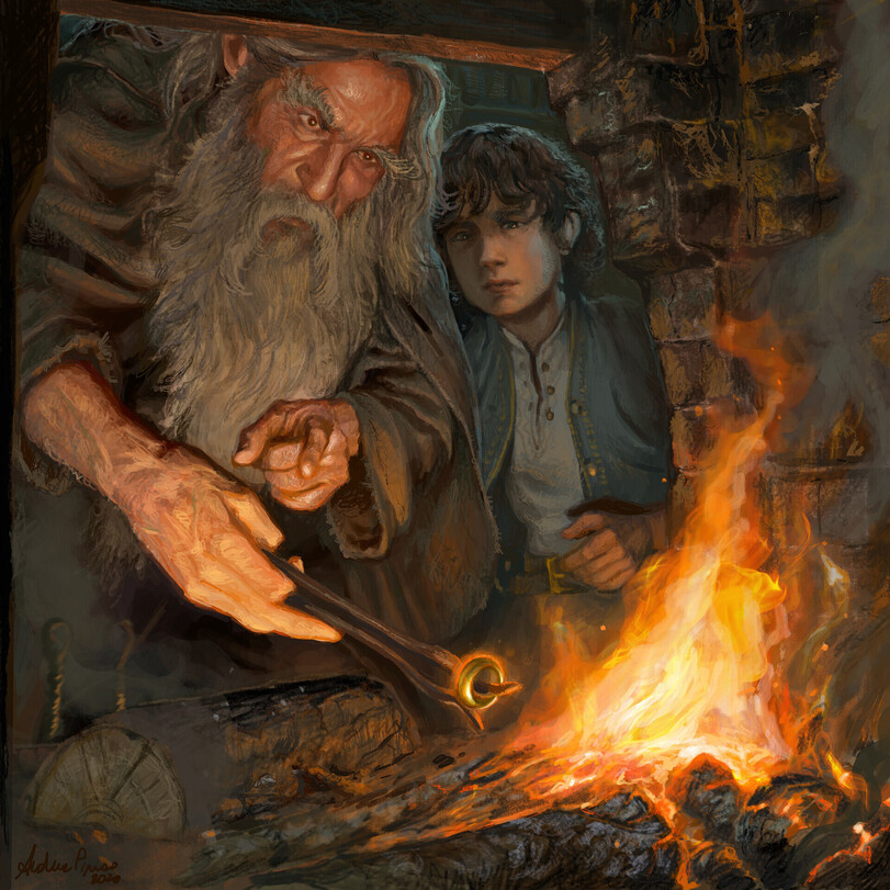 Reach out your hand, Frodo. It's cold - Lord of the Rings, Tolkien, Gandalf, Frodo Baggins, Art