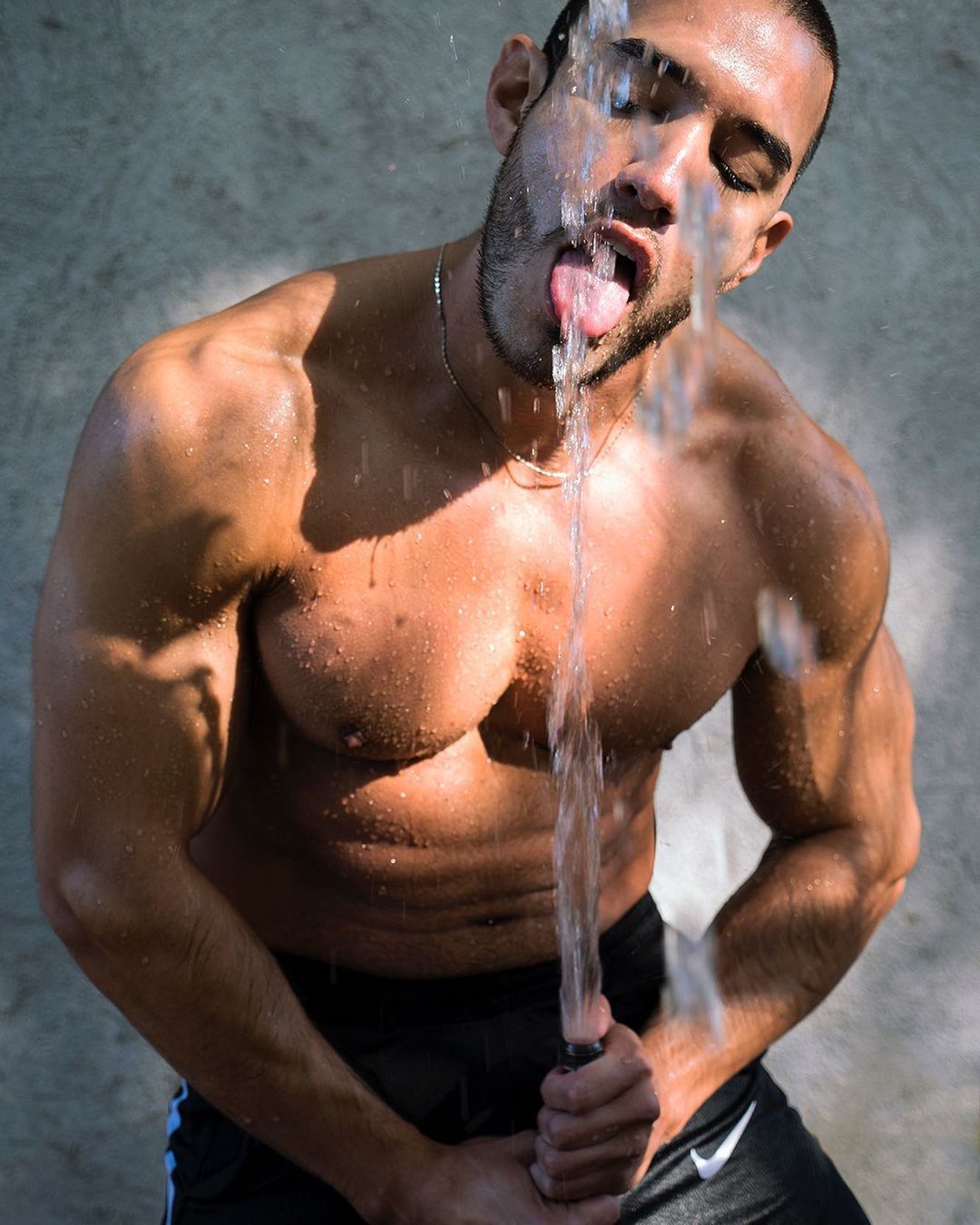 Spray - NSFW, Spray, Naked torso, From the network, Guys, Men, Playgirl, beauty, Water, Longpost