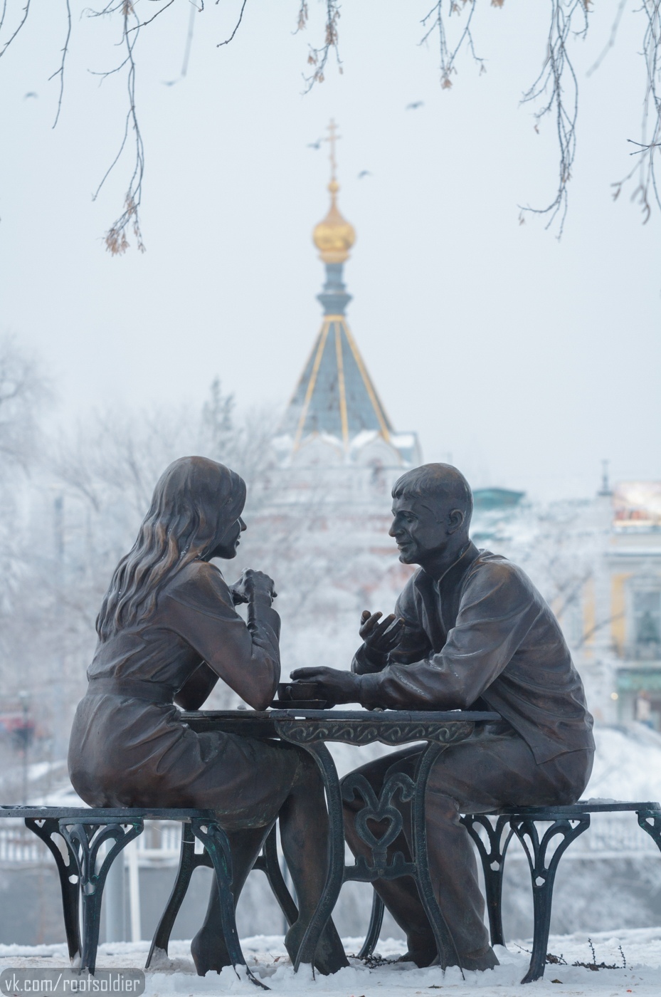 A walk through winter Omsk. Frost and fog - My, Omsk, Russia, The photo, Photographer, Alexey Golubev, Street photography, Landscape, Architecture, Winter, Siberia, Frost, Church, Temple, Orthodoxy, Longpost