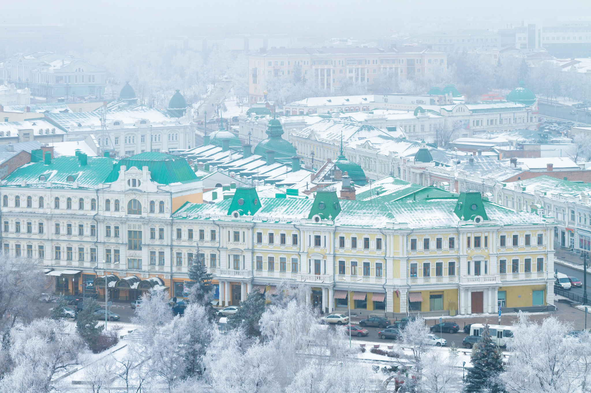 A walk through winter Omsk. Frost and fog - My, Omsk, Russia, The photo, Photographer, Alexey Golubev, Street photography, Landscape, Architecture, Winter, Siberia, Frost, Church, Temple, Orthodoxy, Longpost