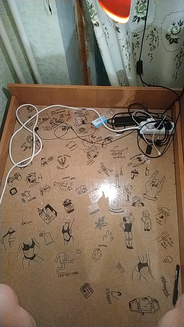 Dorm creativity - My, Dormitory, Drawing, Vandalism, Creation, Longpost