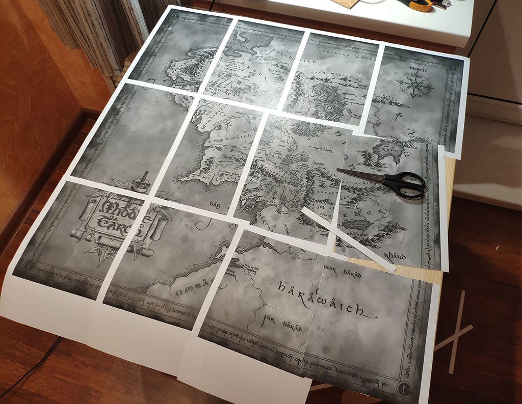 Pyrography on the table - map of Middle-earth from The Lord of the Rings - My, Needlework with process, Pyrography, Lord of the Rings, Middle earth, Longpost, Table, World map