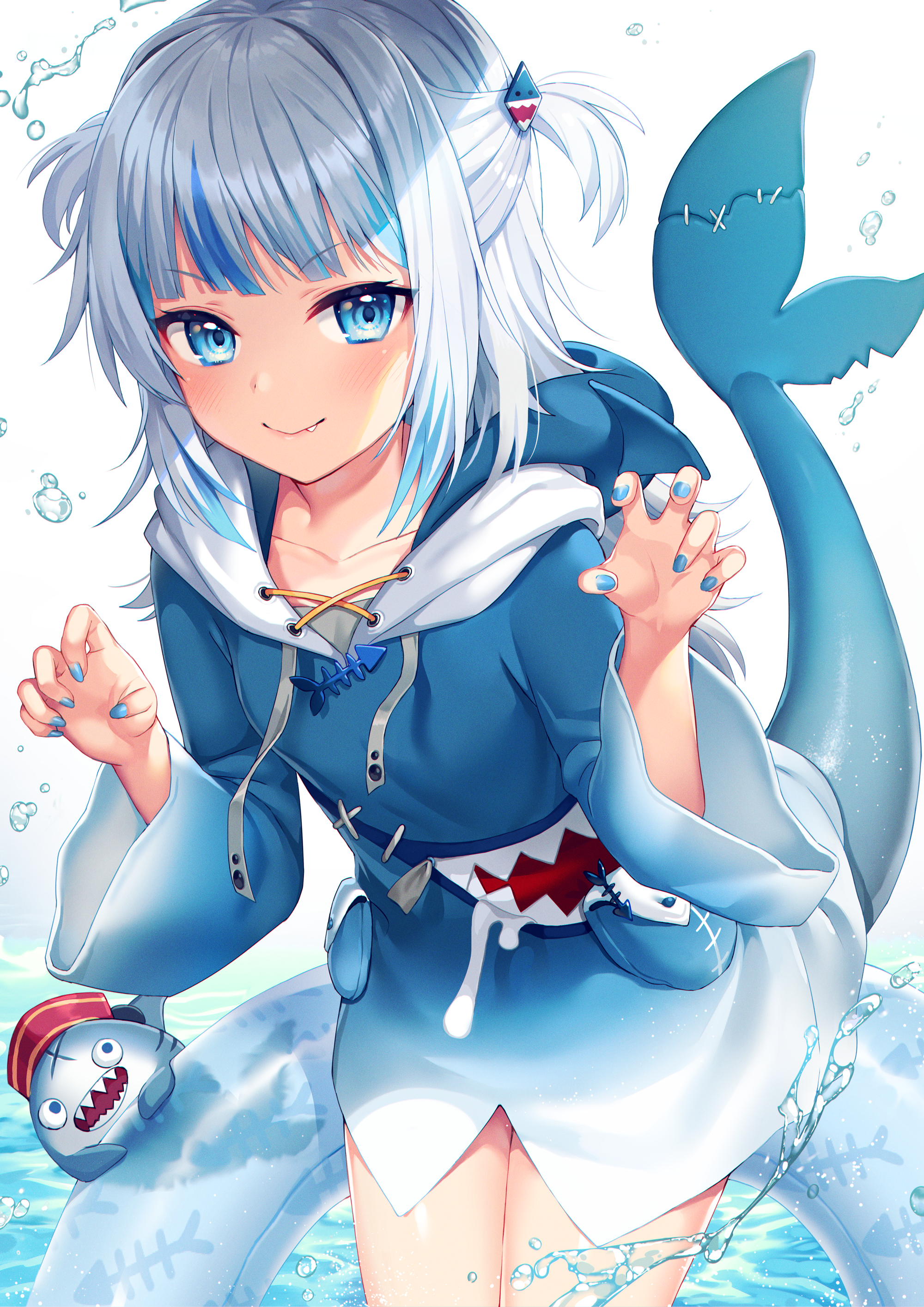 shark - NSFW, Anime, Longpost, Anime art, Gawr gura, Virtual youtuber, Hololive