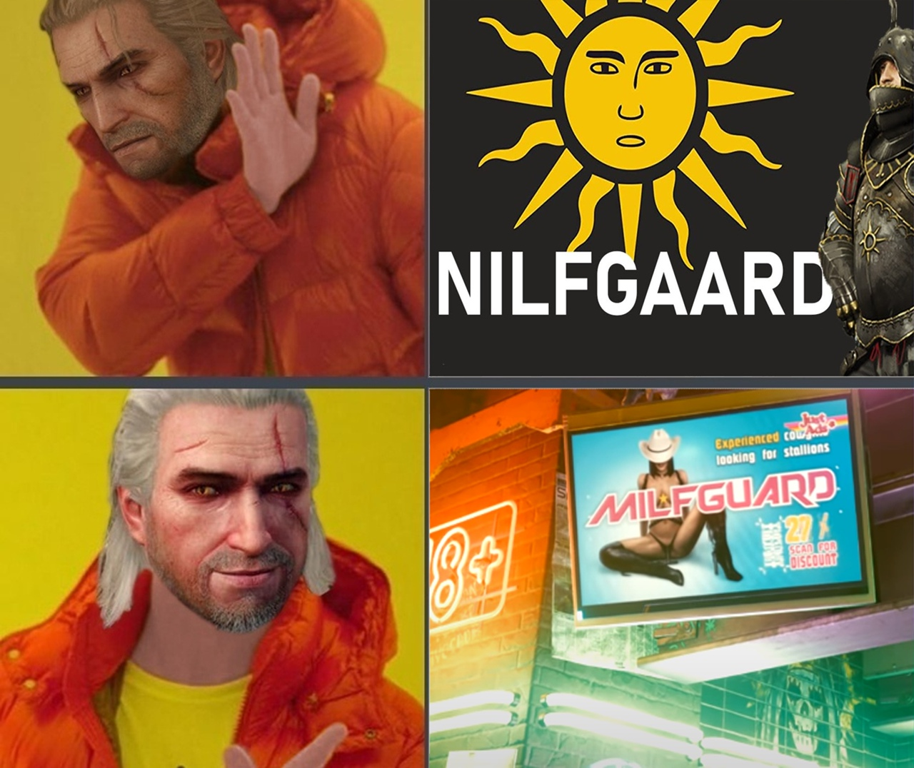 Correct Guard - Witcher, The Witcher 3: Wild Hunt, Cyberpunk 2077, Nilfgaard, Memes, MILF, Humor