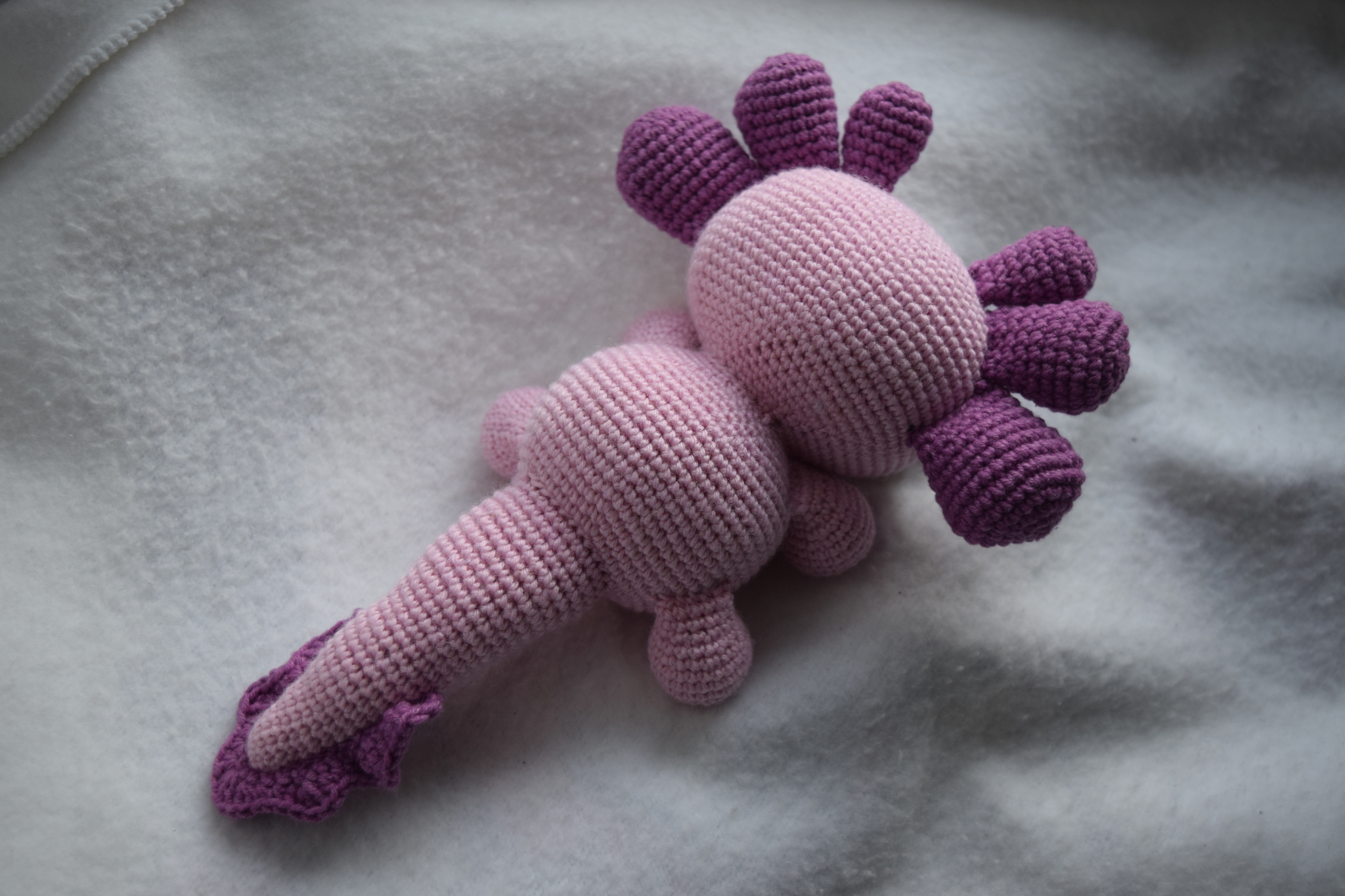 Knitted Axolotl - My, Crochet, Knitted toys, Amigurumi, Needlework without process, With your own hands, Axolotl, Longpost