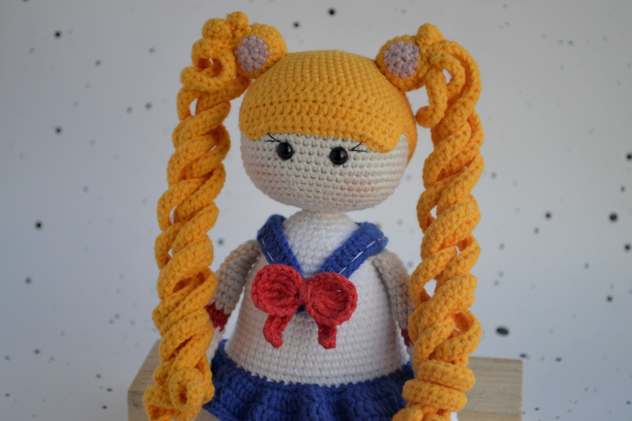 Sailor Moon (knitted doll) - My, Knitting, Doll, Sailor Moon, Needlework without process, Longpost