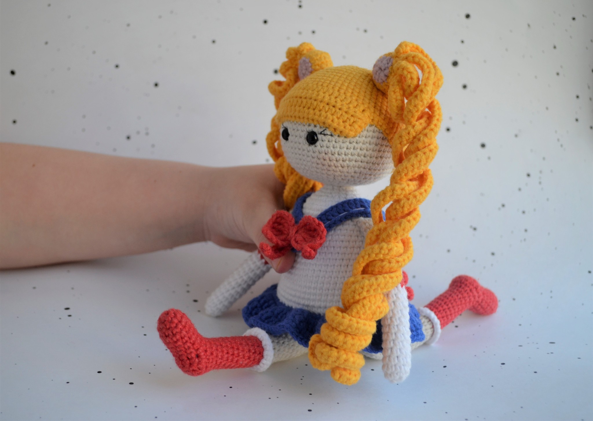 Sailor Moon (knitted doll) - My, Knitting, Doll, Sailor Moon, Needlework without process, Longpost