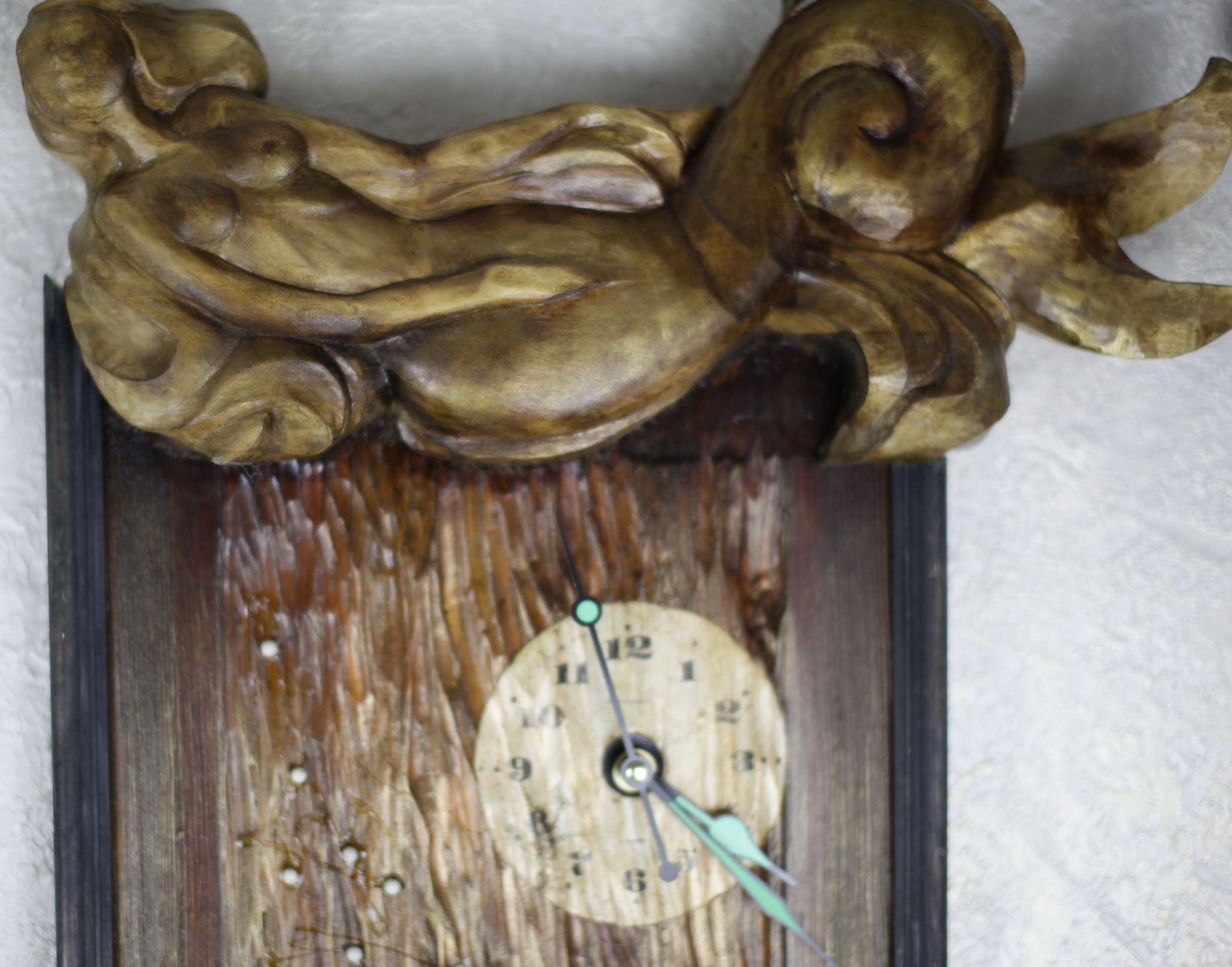 HANDMADE CLOCKS - My, Clock, Wall Clock, Wood carving, Thread, With your own hands, Handmade, Needlework without process, Presents, Crafts, Tree, A carpenter, Longpost