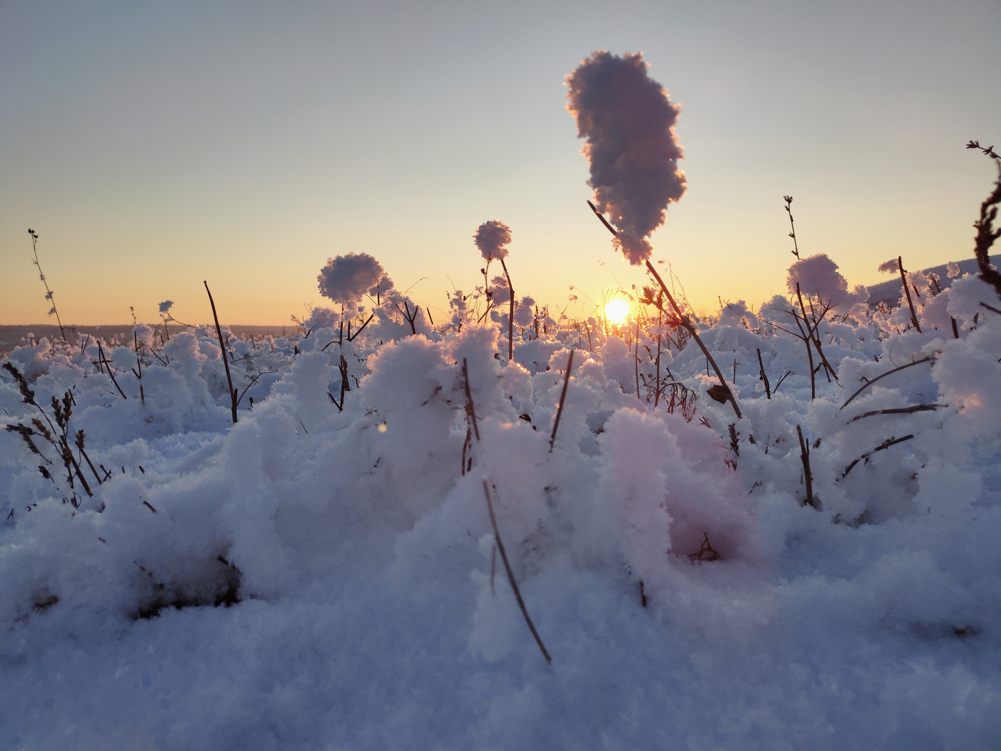 Davlekanovsky sunset - Sunset, Winter, Bashkortostan, Davlekanovo, Longpost, The photo, Snow