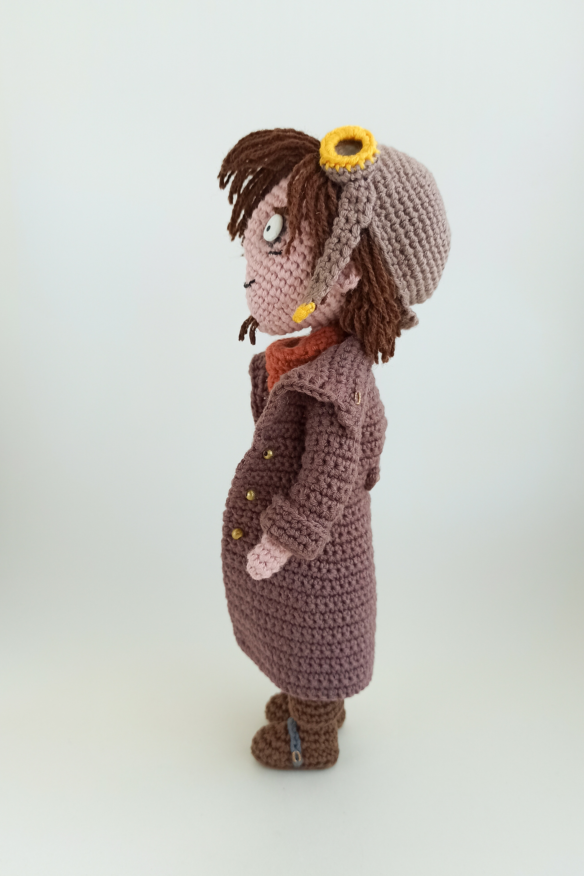 Rufus (Deponia). Knitted doll - My, Crochet, Knitted toys, Amigurumi, Needlework without process, Deponia, Rufus, GIF, Video, Longpost