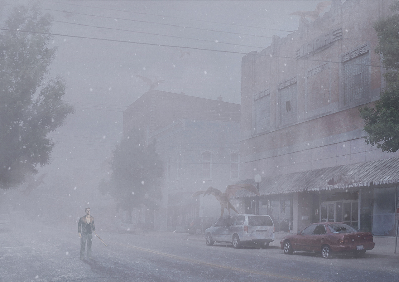 Bachman Street - Silent Hill, Games, Computer games, Art, Drawing, Orioto, James Sunderland