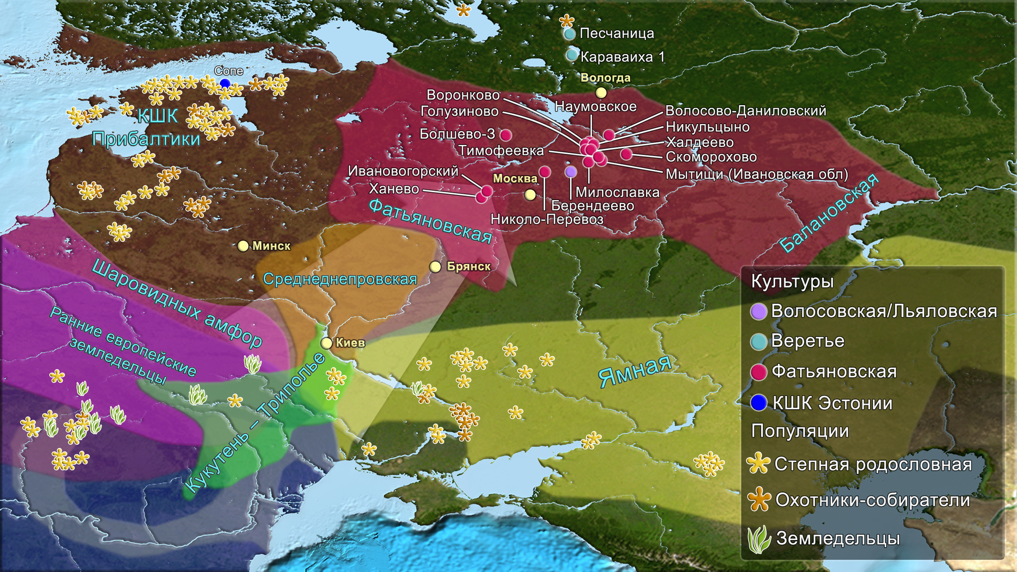 Genetic history of the population of western Russia during the transition from the Stone Age to the Bronze Age - My, The science, История России, Story, Paleogenetics, Longpost, Stone Age, Bronze Age, Population genetics, Video, GIF