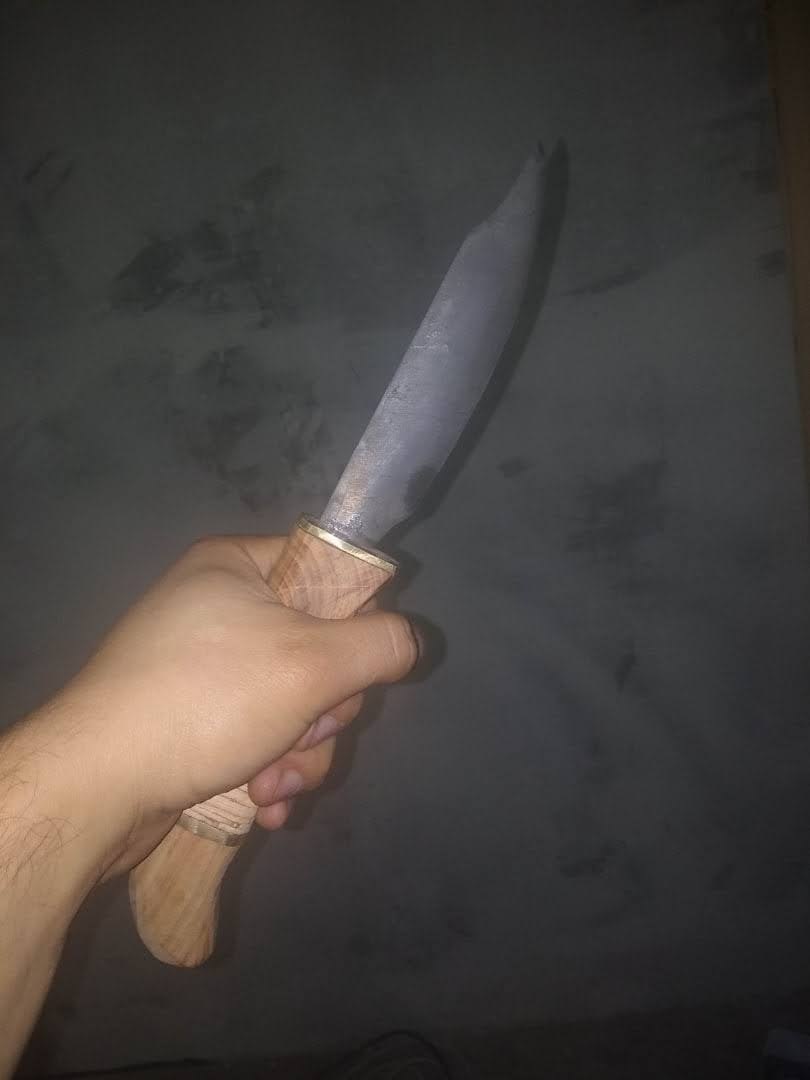 My first knife UAH - My, Blade, With your own hands, Longpost, Attempt at writing, Knife, Needlework with process