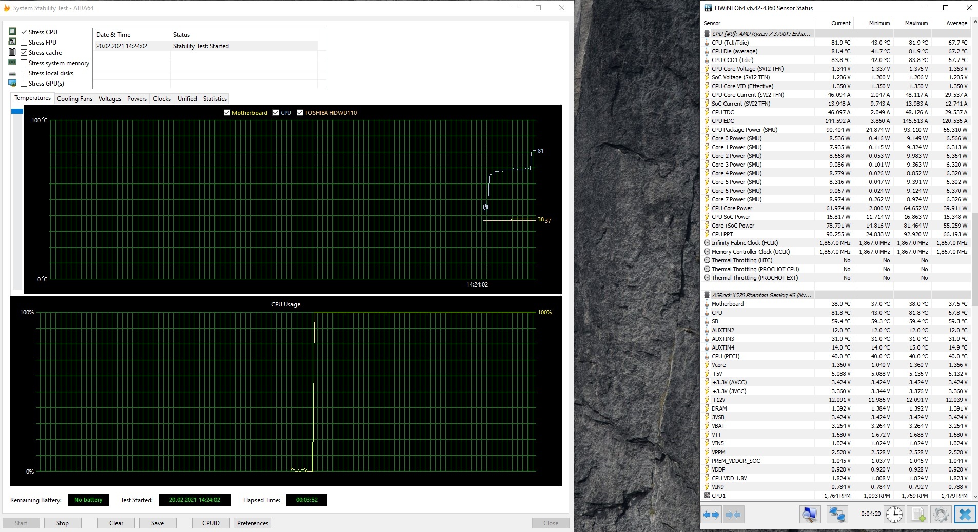 Stable Overclocking of Ryzen 7-3700x on ASRock-x570 PhantomGaming4S For a home PC in the air! - My, Overclockers, AMD ryzen, Accelerate your computer, Longpost