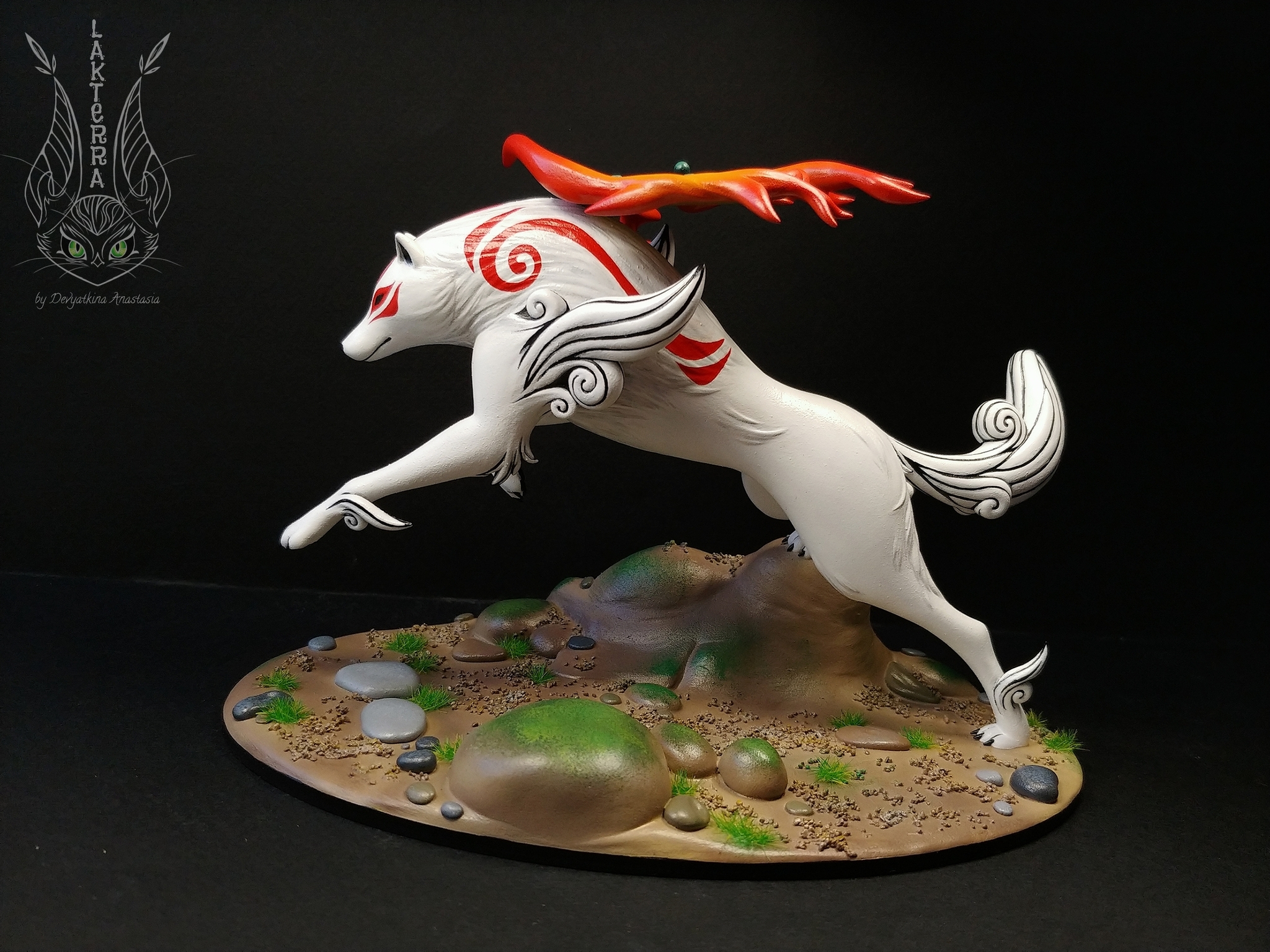 Amaterasu (Okami) - My, Longpost, Needlework without process, With your own hands, Handmade, Okami, Amaterasu, Sculpture