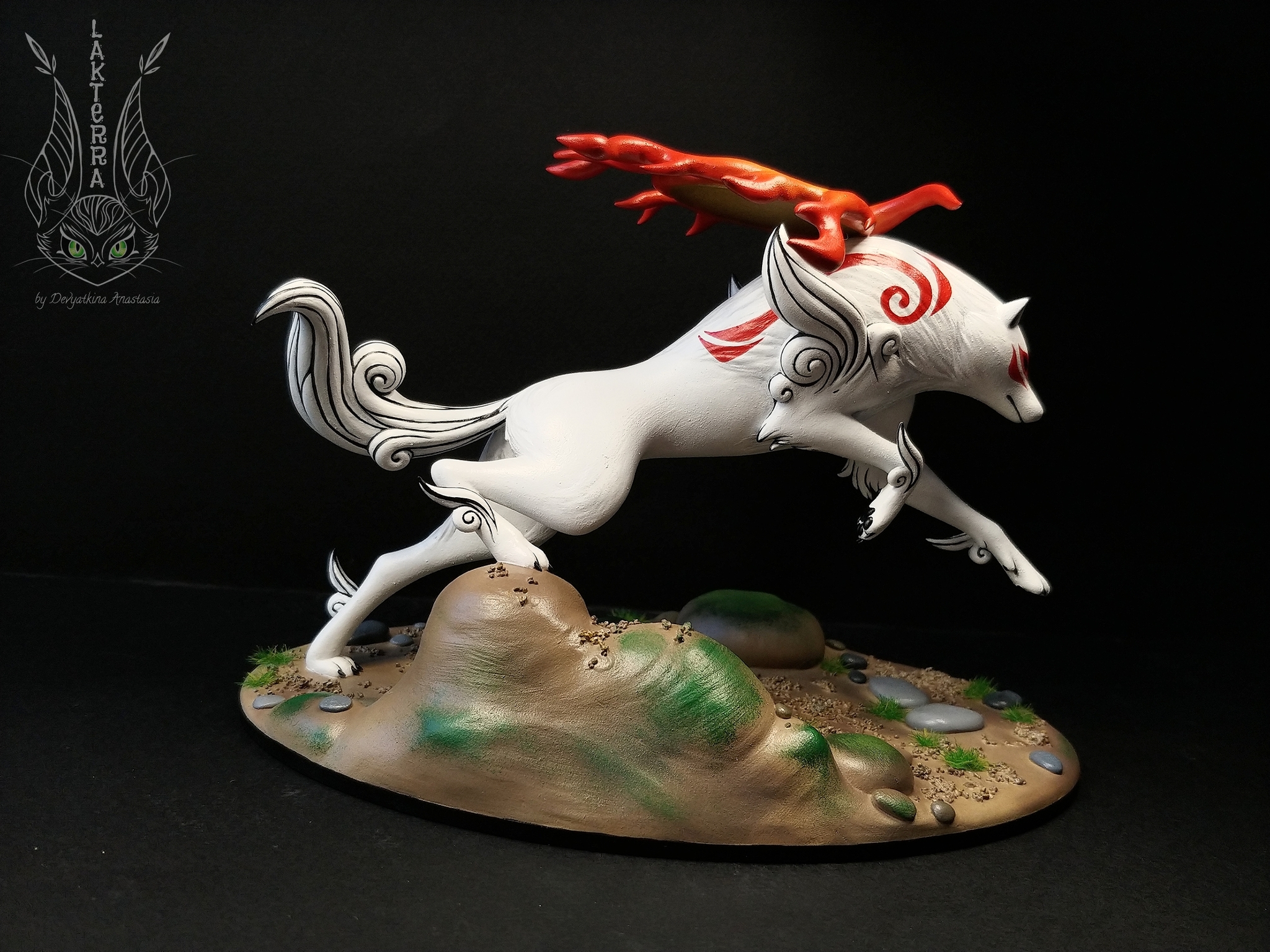 Amaterasu (Okami) - My, Longpost, Needlework without process, With your own hands, Handmade, Okami, Amaterasu, Sculpture