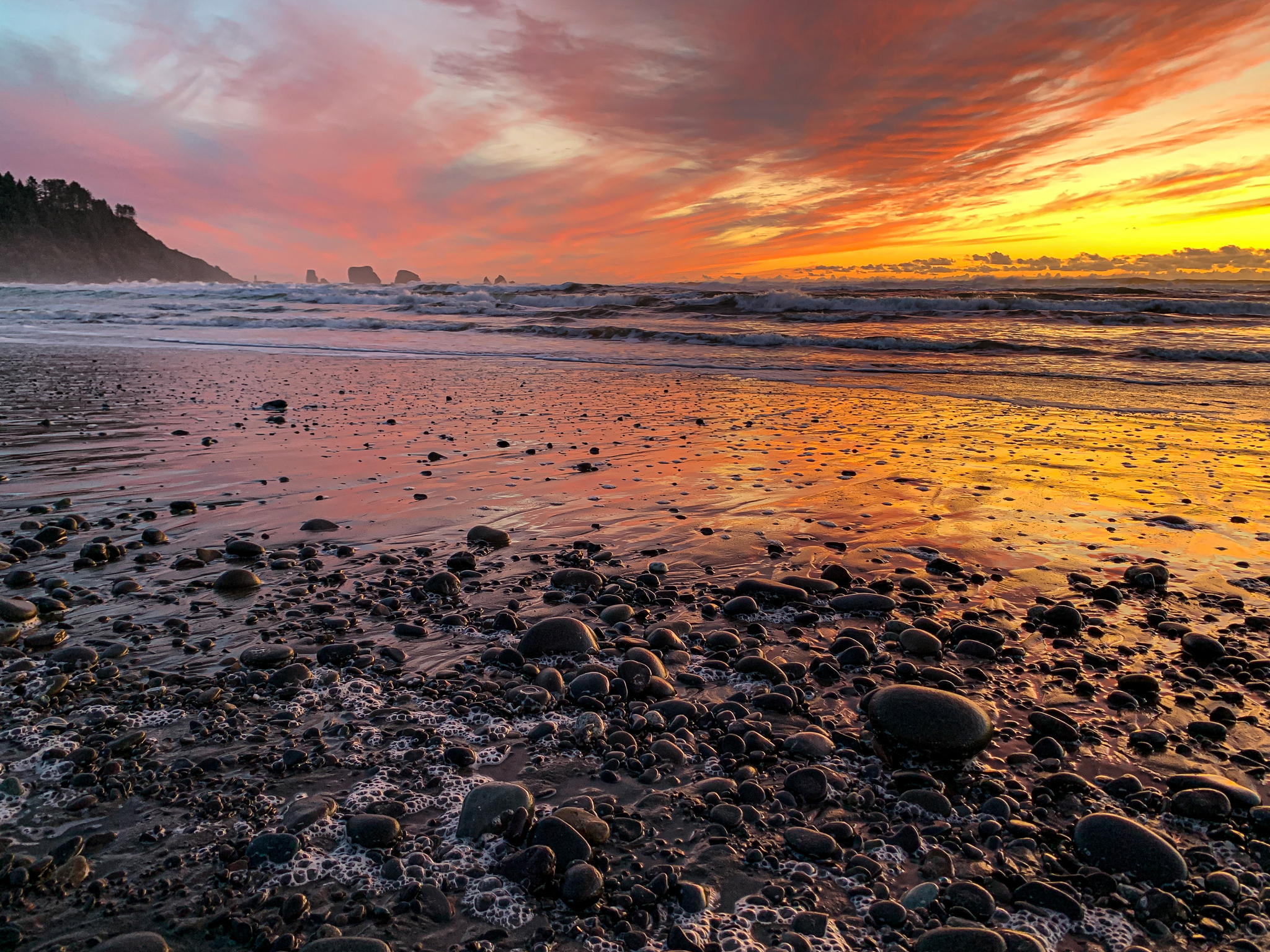 La Push - My, Seattle, USA, Ocean, Beach, Sunset, Longpost, dust, The photo