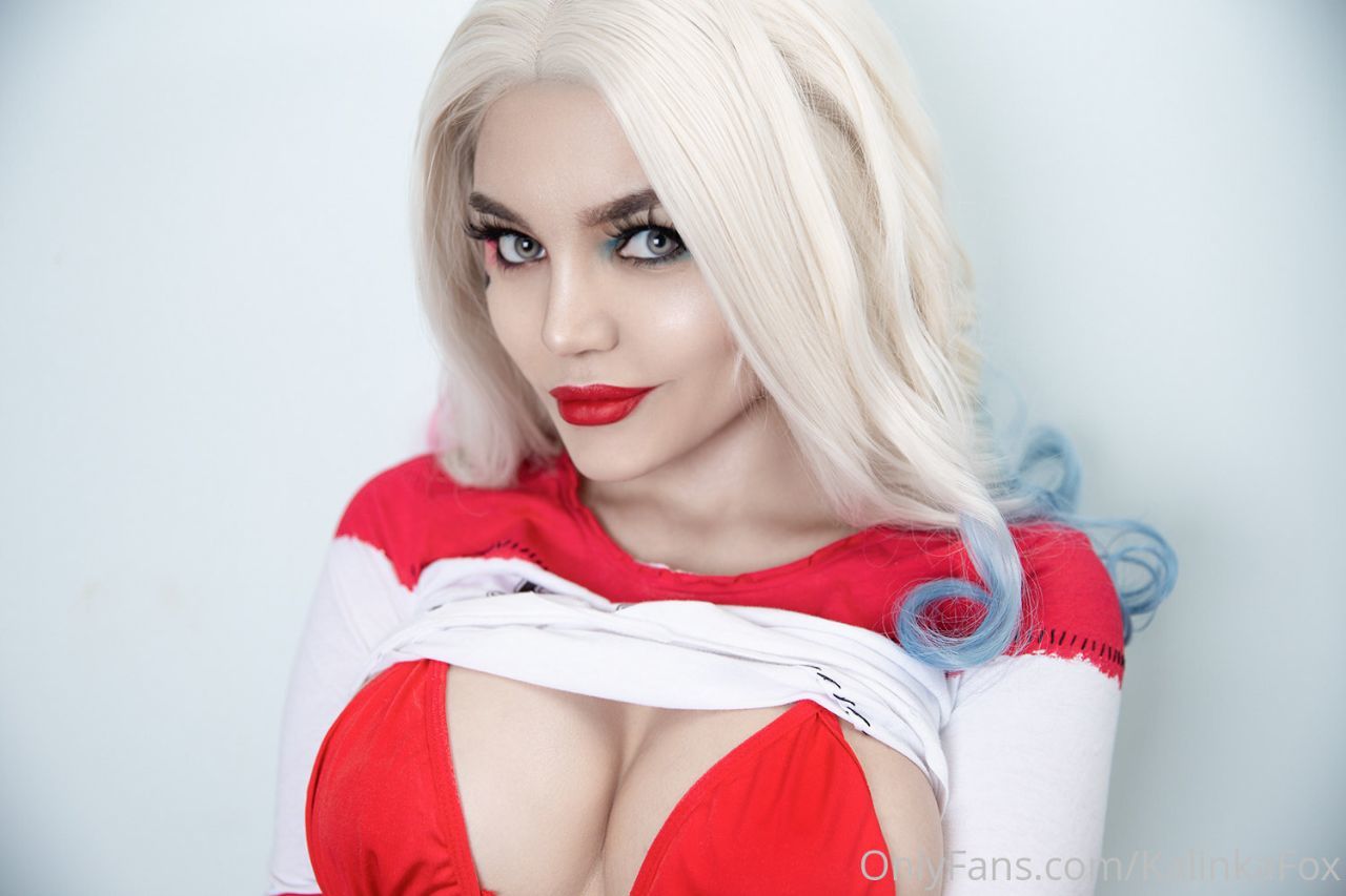 Kalinka Fox – Harley Quinn - NSFW, Christina Fink, Harley quinn, Erotic, Boobs, GIF, Longpost, Dc comics, Cosplay, Nurses