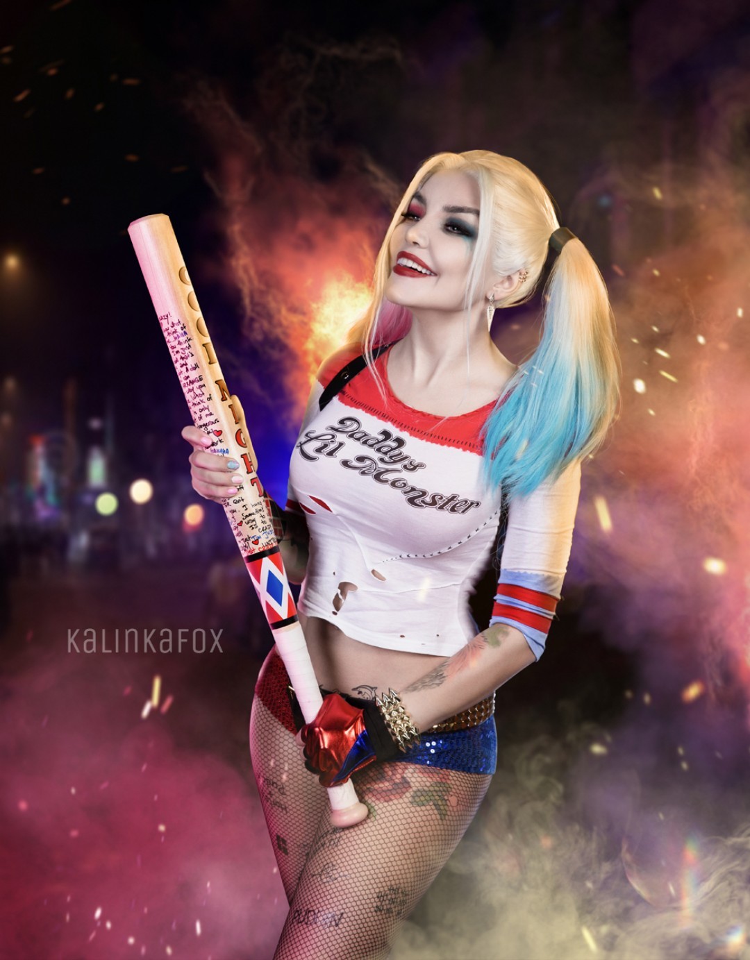 Kalinka Fox – Harley Quinn - NSFW, Christina Fink, Harley quinn, Erotic, Boobs, GIF, Longpost, Dc comics, Cosplay, Nurses