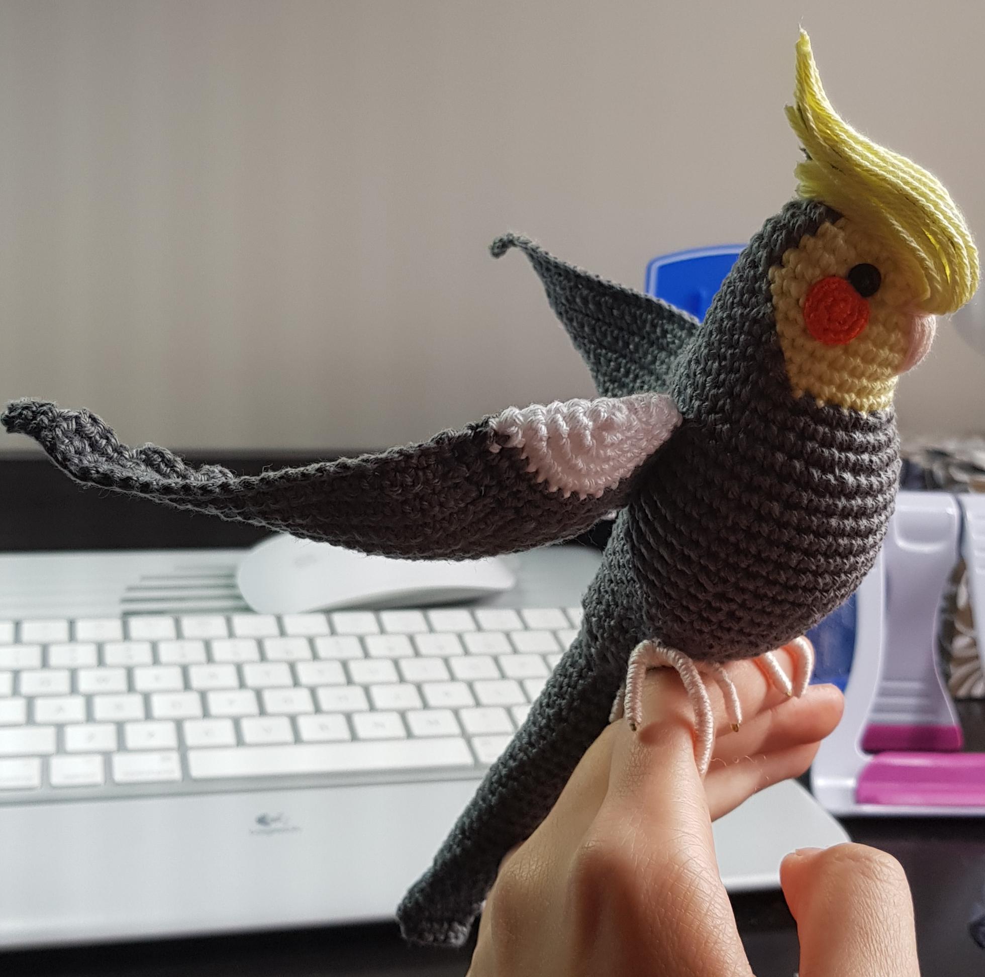 When you just get tired of knitting - Knitting, A parrot, Amigurumi, Needlework without process, Milota