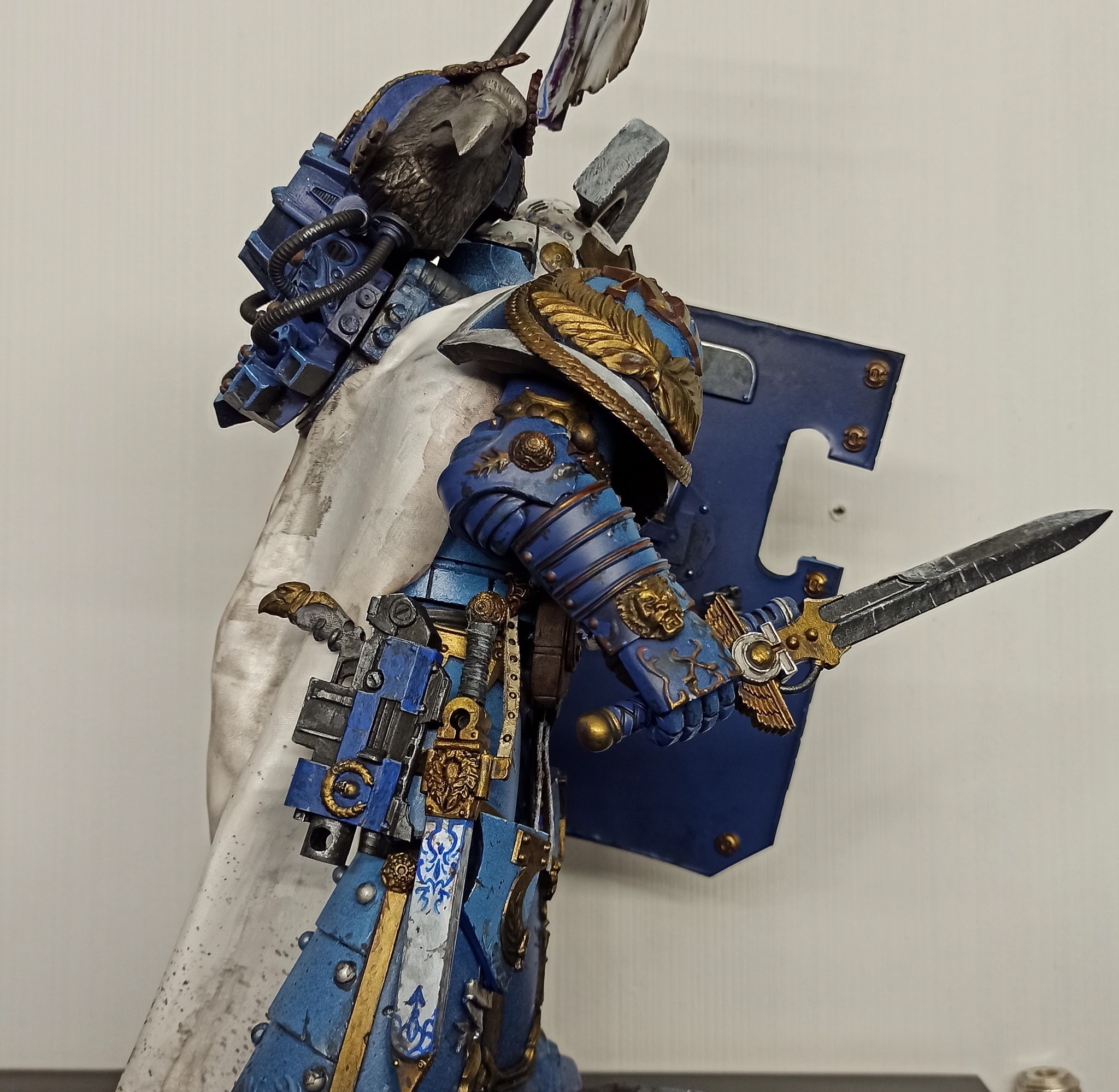 Captain of the Ultramarines Legion before heresy - My, Warhammer 40k, Modeling, Miniature, Painting miniatures, Hobby, Collecting, Warhammer, With your own hands, Longpost