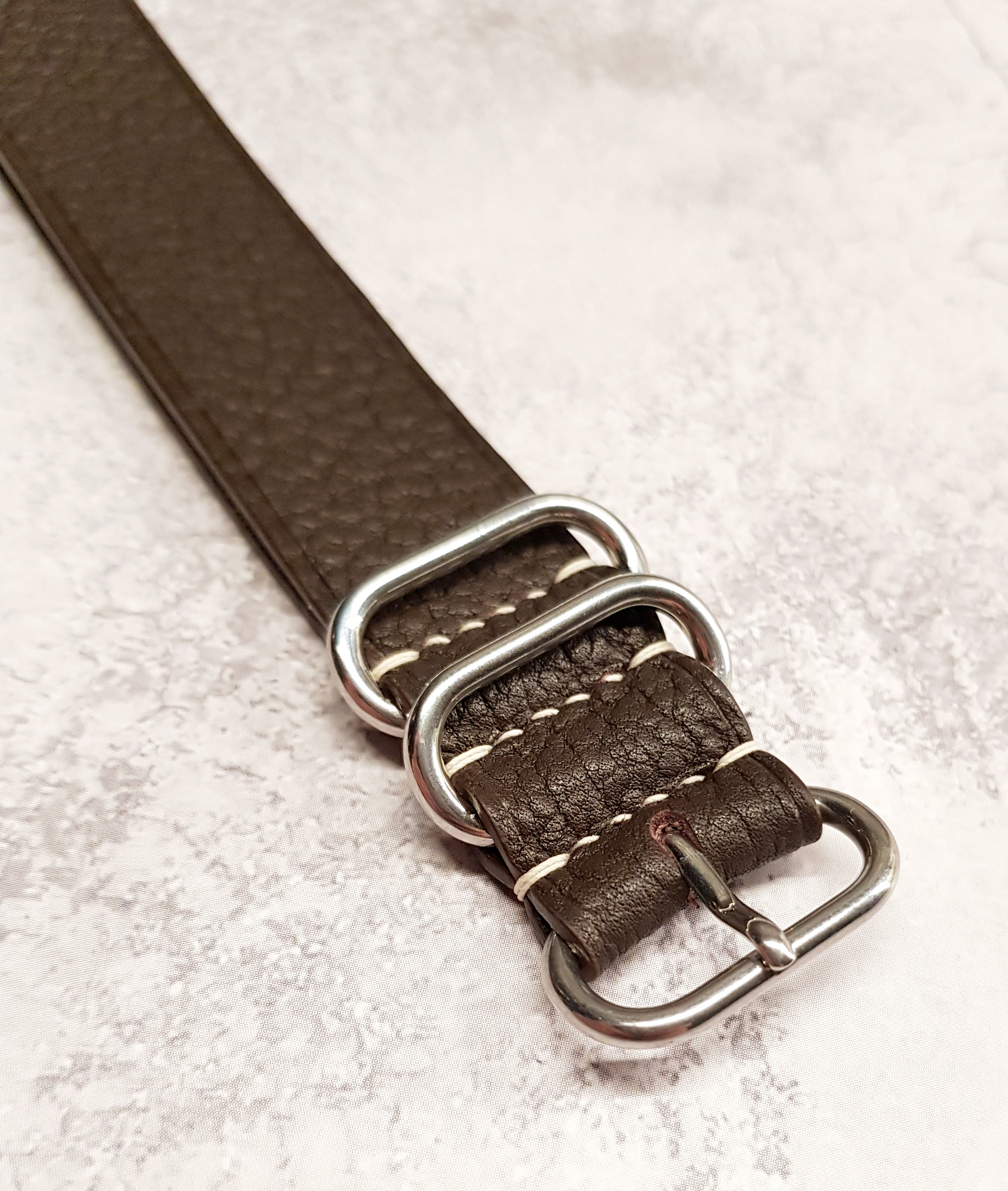 Watch strap ZULU (NATO) - My, Natural leather, With your own hands, Handmade, Leather products, Hand seam, Leather craft, Hobby, Leather, Needlework without process, Strap, Clock, Wrist Watch, Longpost