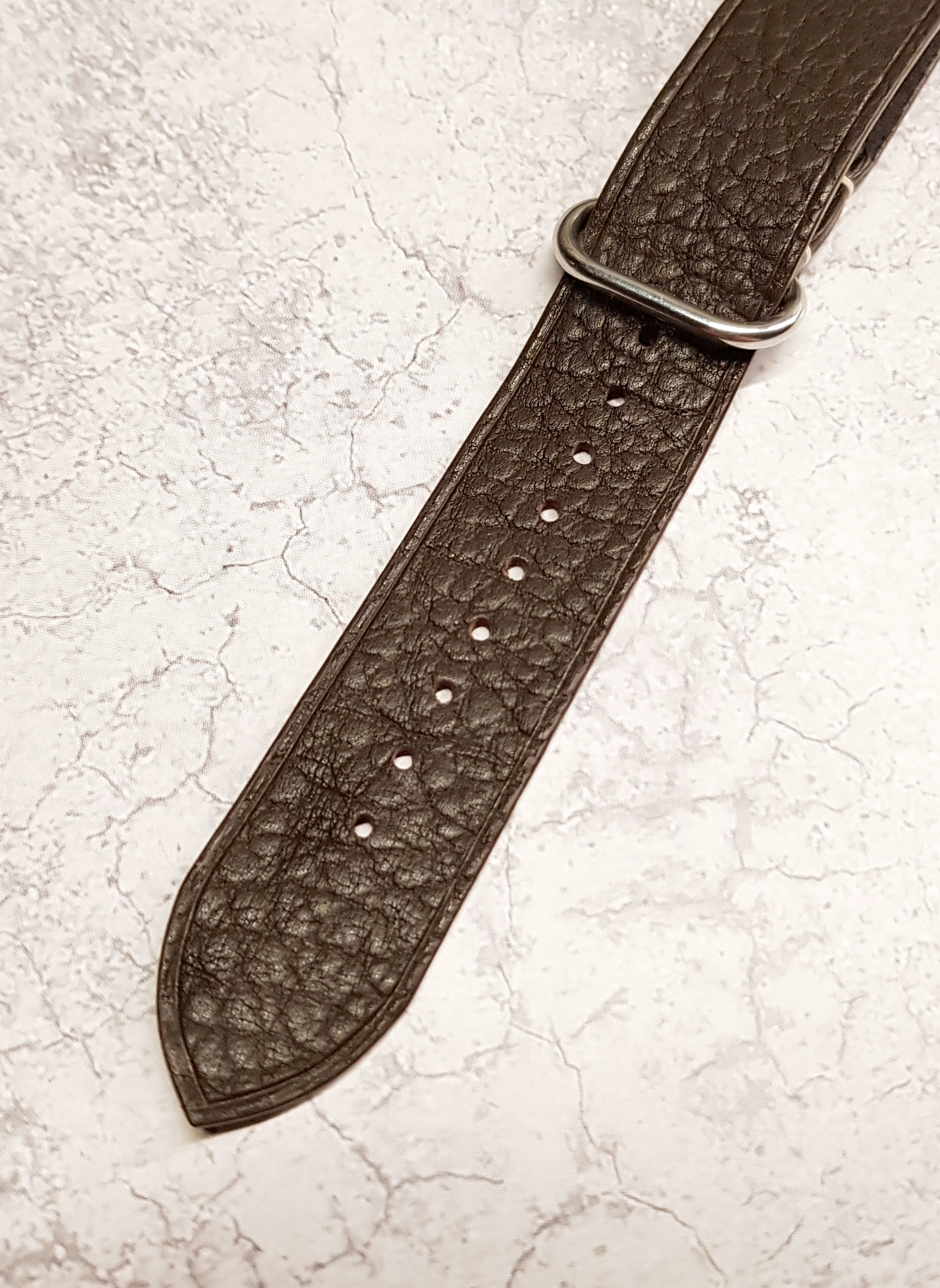 Watch strap ZULU (NATO) - My, Natural leather, With your own hands, Handmade, Leather products, Hand seam, Leather craft, Hobby, Leather, Needlework without process, Strap, Clock, Wrist Watch, Longpost