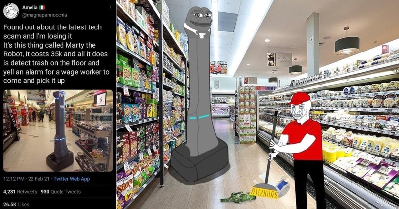 T - Technologies - Robot, Memes, Grocery stores, Twitter, Screenshot, Technologies