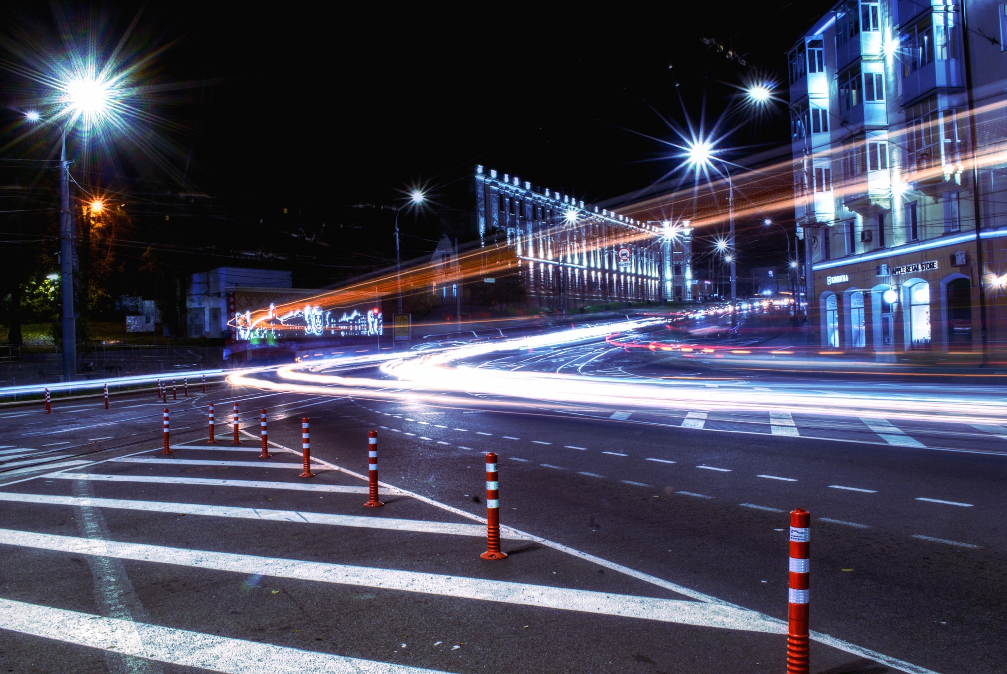 Post long exposure part 2. Equipment Nikon D200 Nikkor 18-55mm.kit - My, Long exposure, Night city