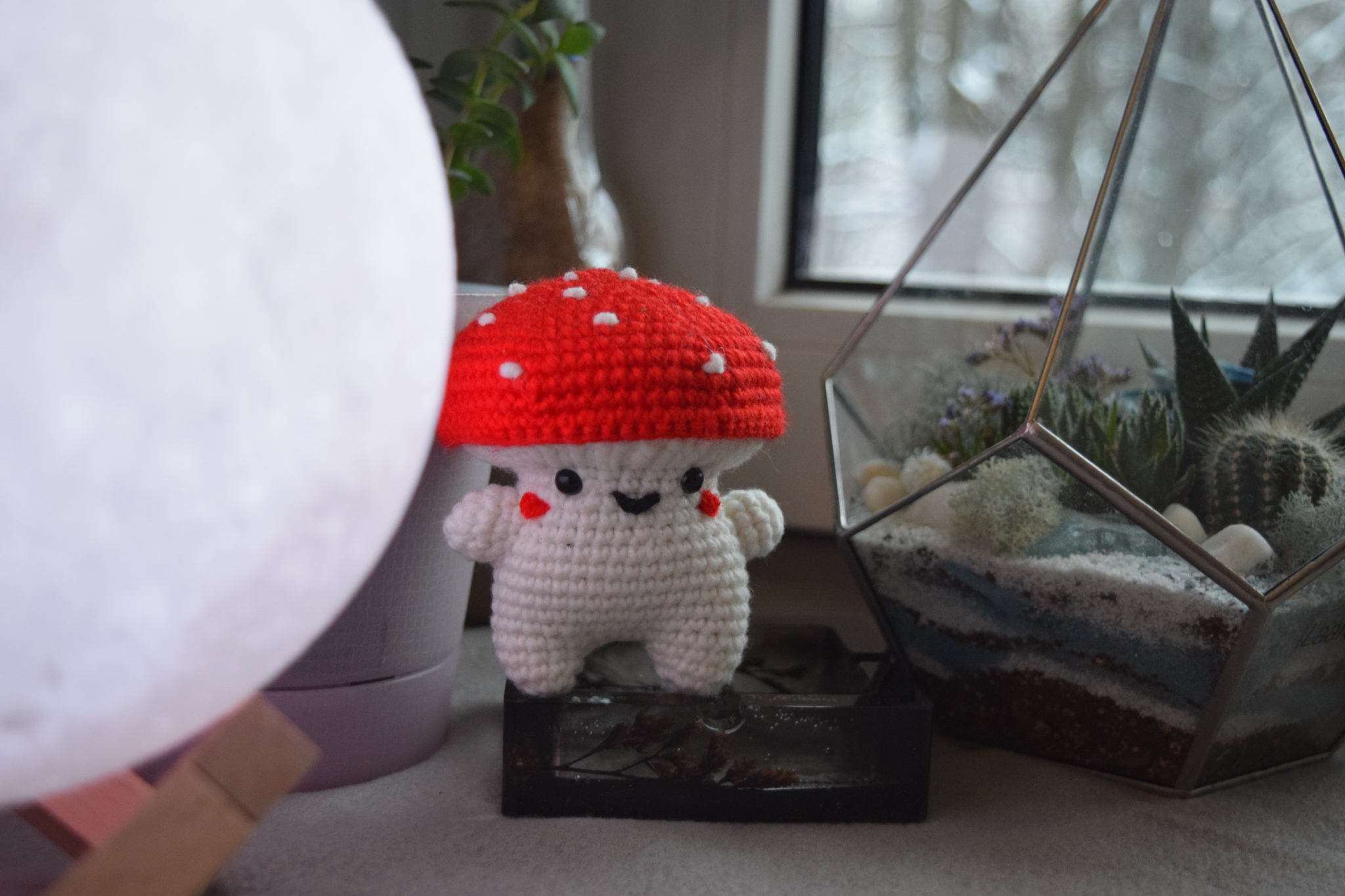 Mushroom Spore - My, Crochet, Knitted toys, Amigurumi, Needlework without process, With your own hands, Longpost