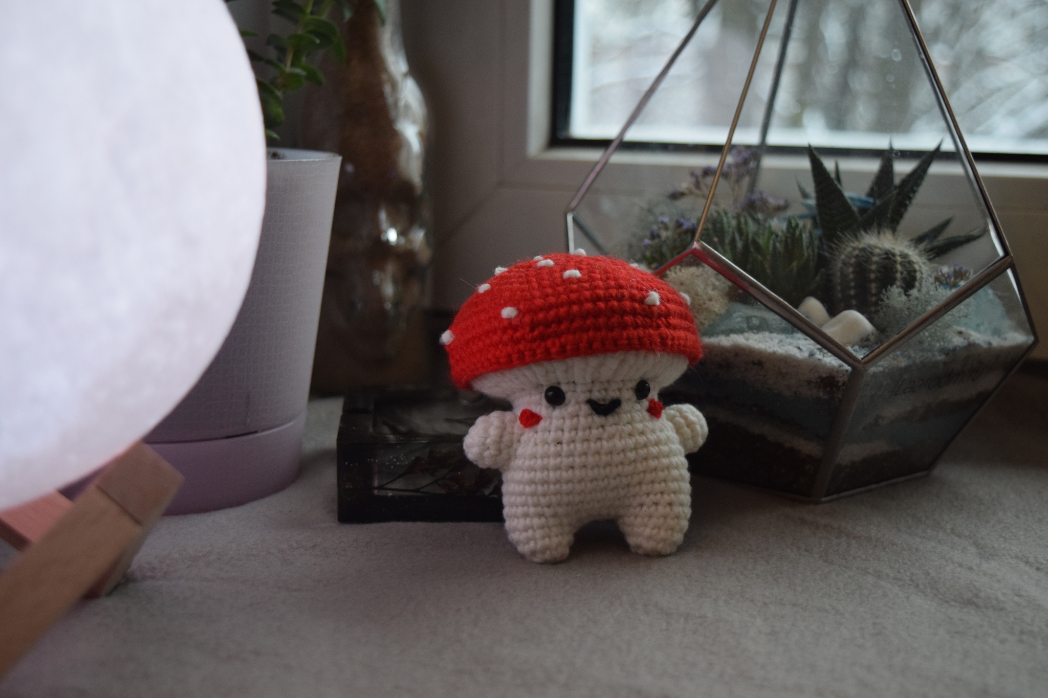 Mushroom Spore - My, Crochet, Knitted toys, Amigurumi, Needlework without process, With your own hands, Longpost