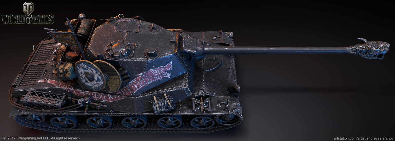 For travel to Valhalla - Art, 3D modeling, Tanks, World of tanks, Викинги, Scandinavian mythology, Longpost