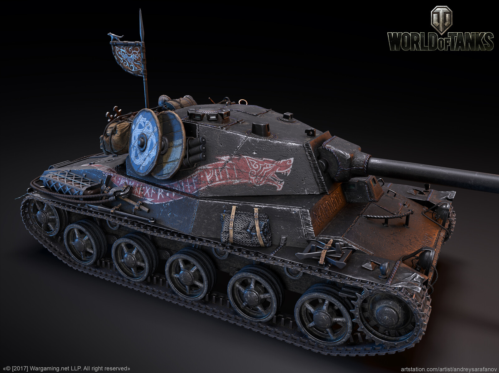 For travel to Valhalla - Art, 3D modeling, Tanks, World of tanks, Викинги, Scandinavian mythology, Longpost