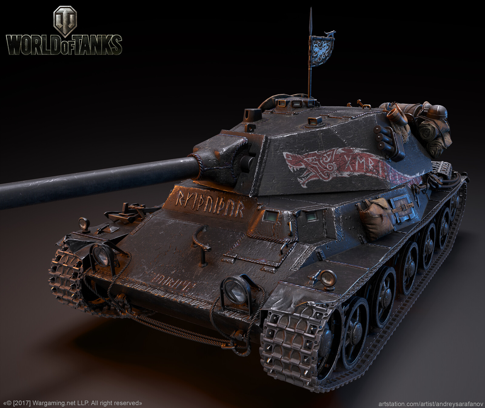 For travel to Valhalla - Art, 3D modeling, Tanks, World of tanks, Викинги, Scandinavian mythology, Longpost